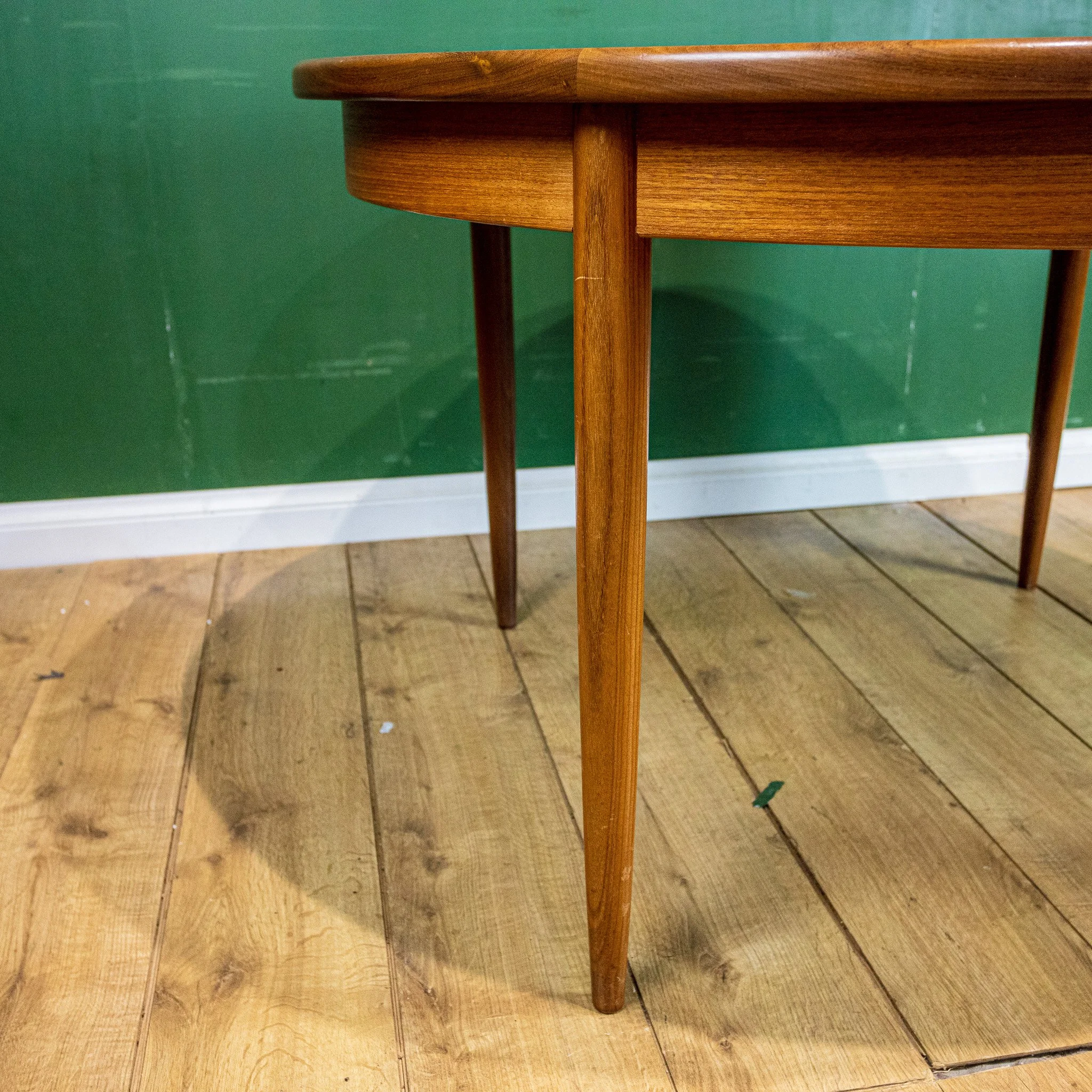 G Plan Fresco Round Teak Extending Dining Table