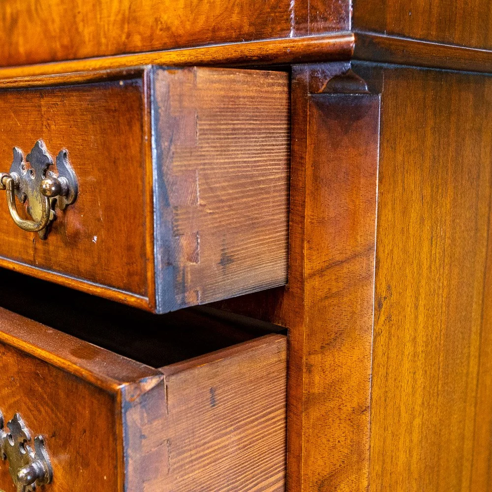 Georgian Style Walnut Small Chest on Chest
