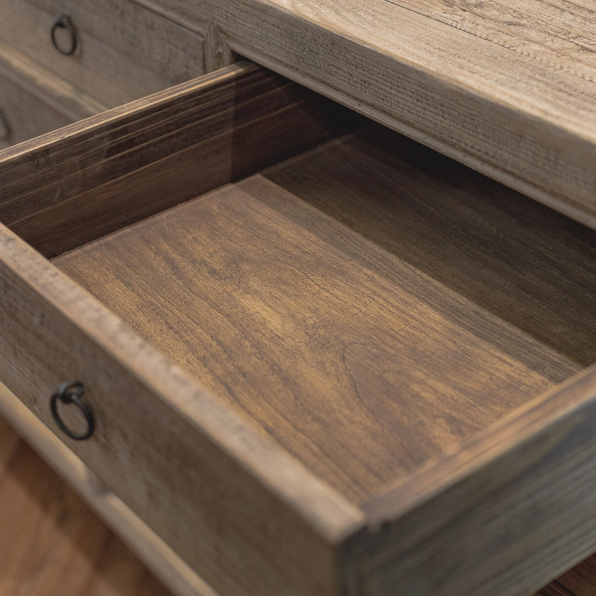 Reclaimed Silvered Elm Large 9 Drawer Console Table -13.jpg