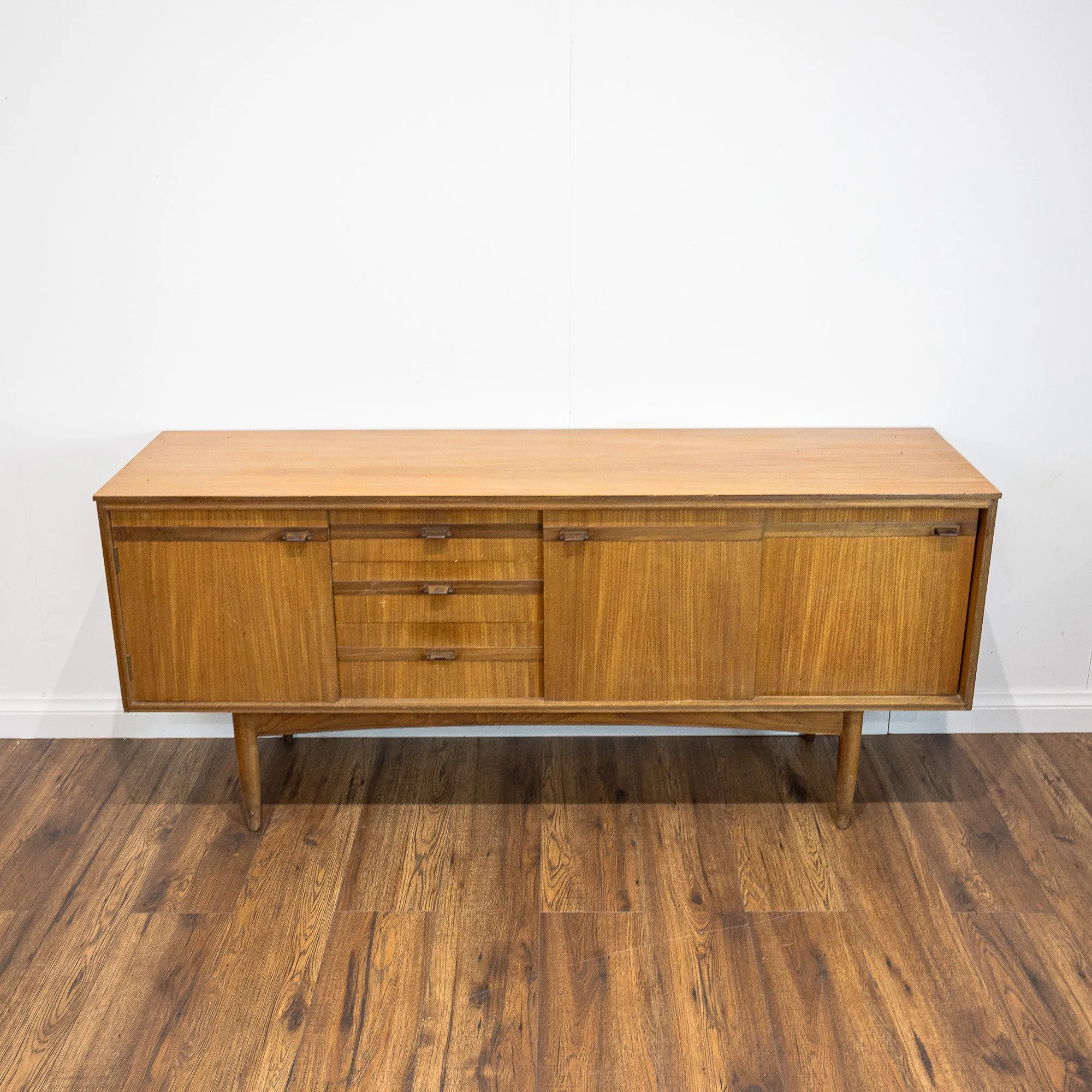 White & Newton 'Edensfield' Teak Sliding Door Sideboard