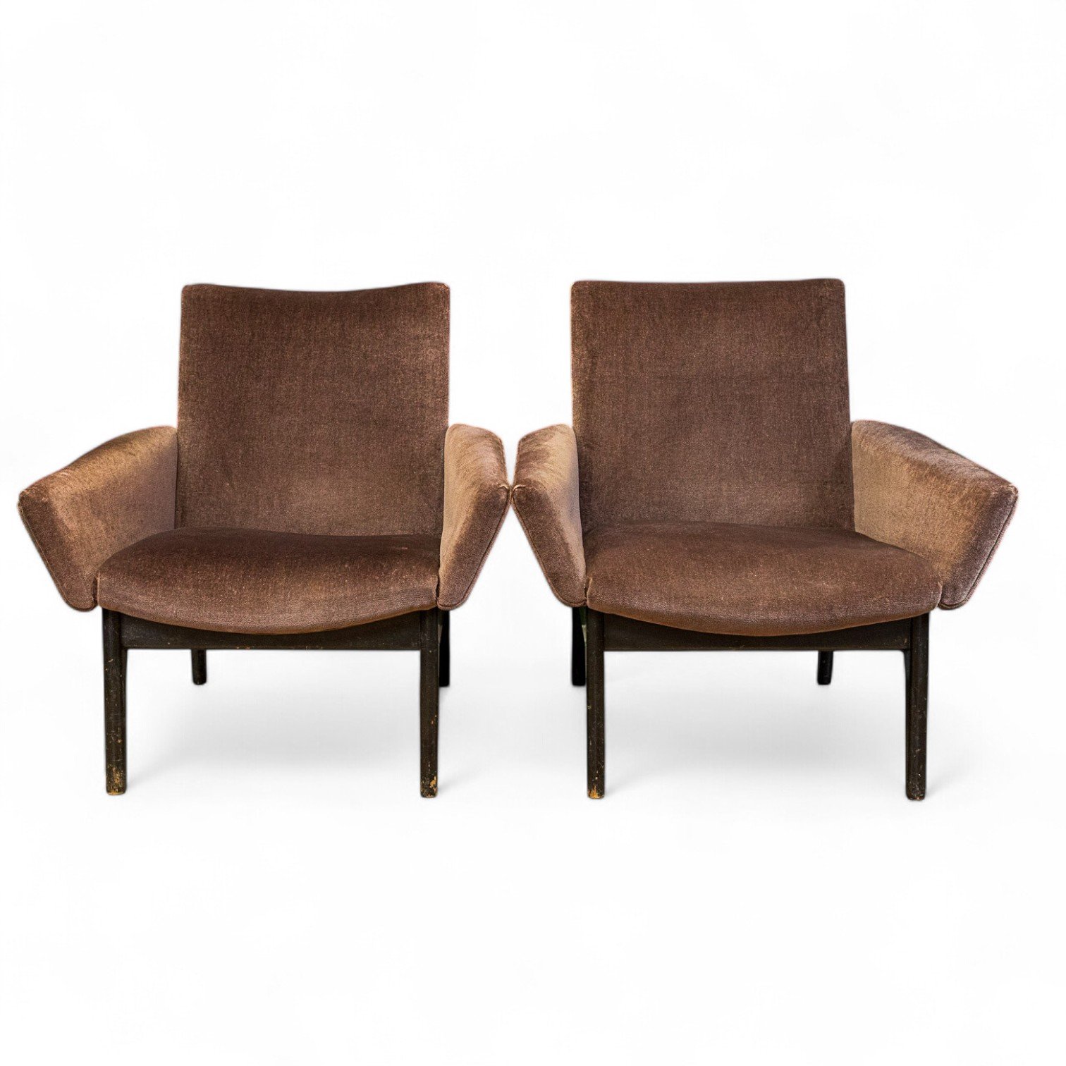 Parker Knoll Pair of Velvet Armchairs