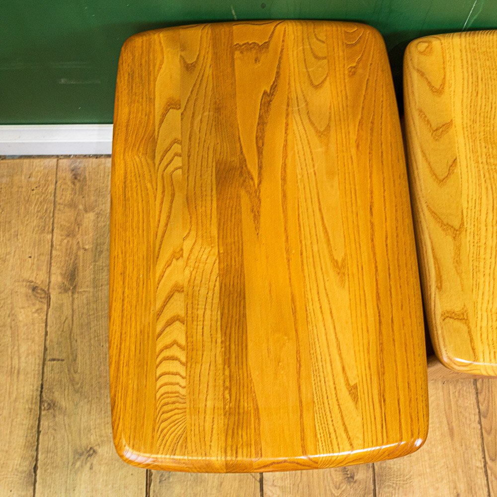 Ercol Gold Label Blonde Elm Nest of 3 Tables