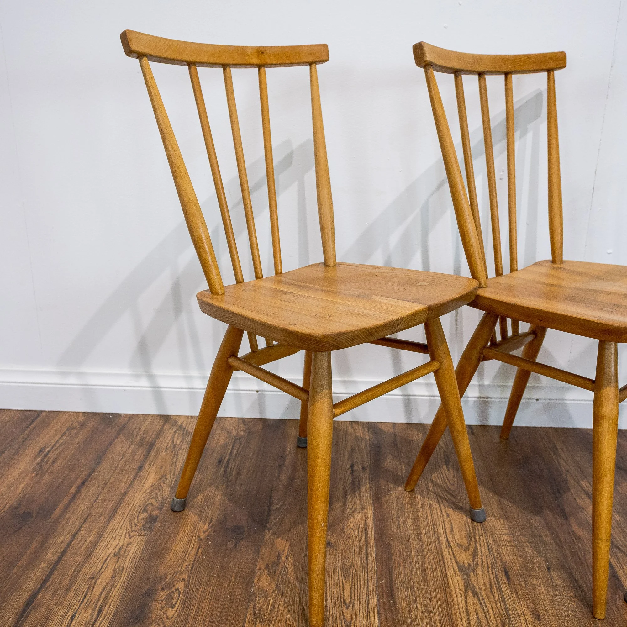 Ercol Model 391 Blue Label Elm and Beech Dining Chairs – Set of 4