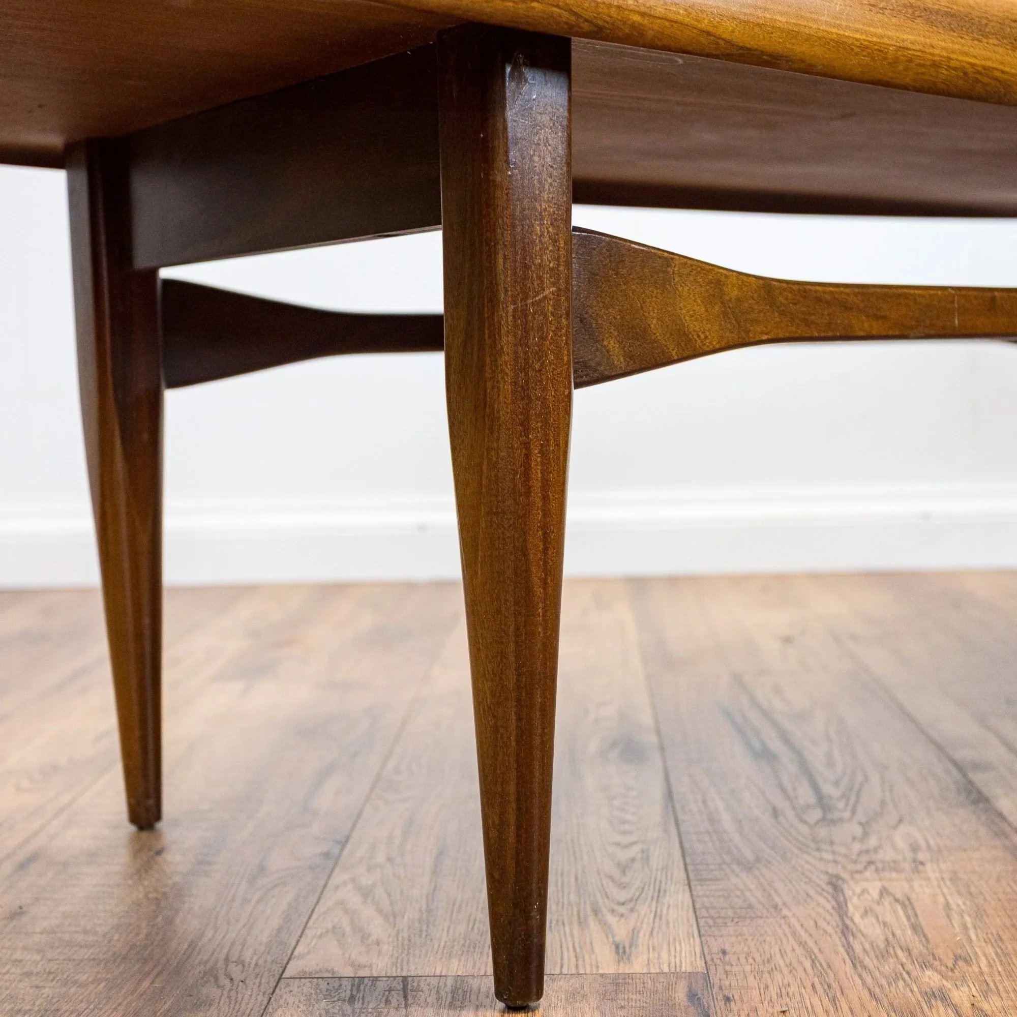 Long Teak Mid Century Coffee Table