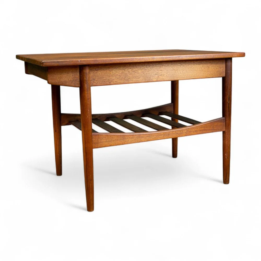 Mid Century Teak Overhanging Coffee Table
