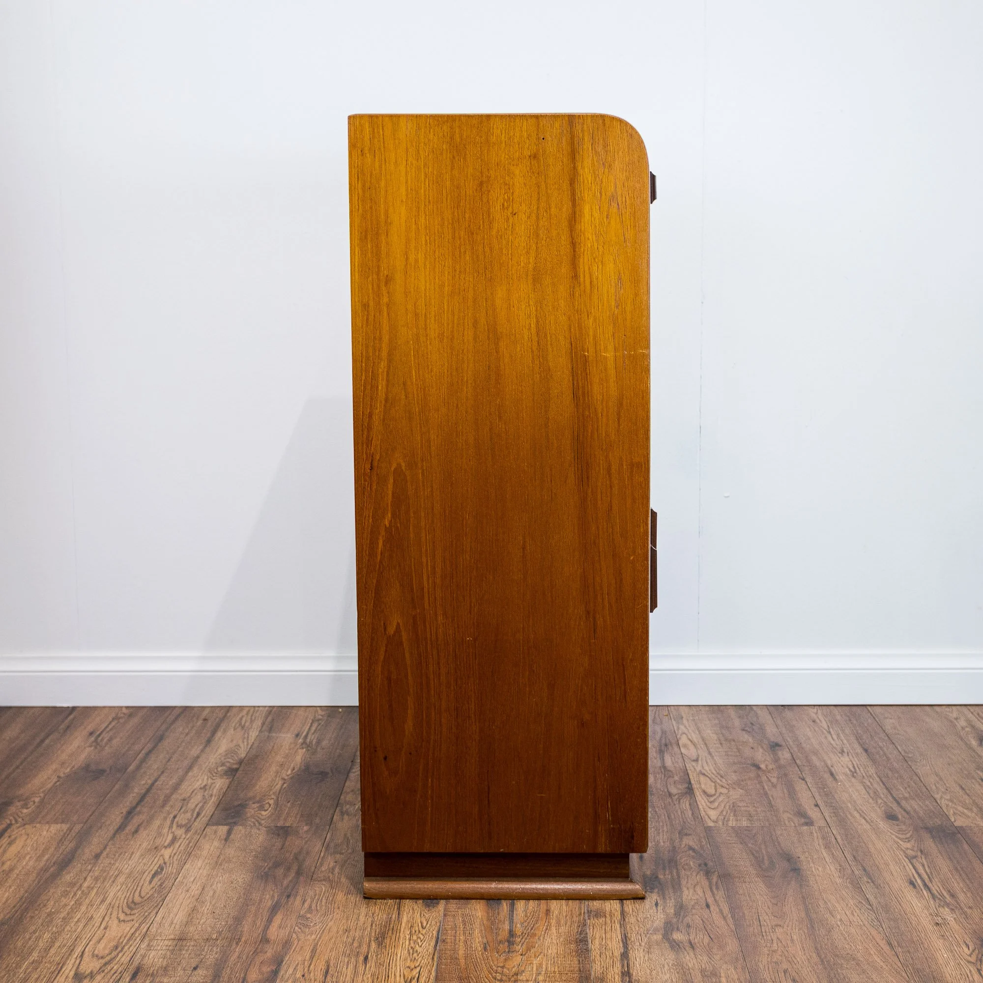 Art Deco Walnut Cantilever Cocktail Cabinet