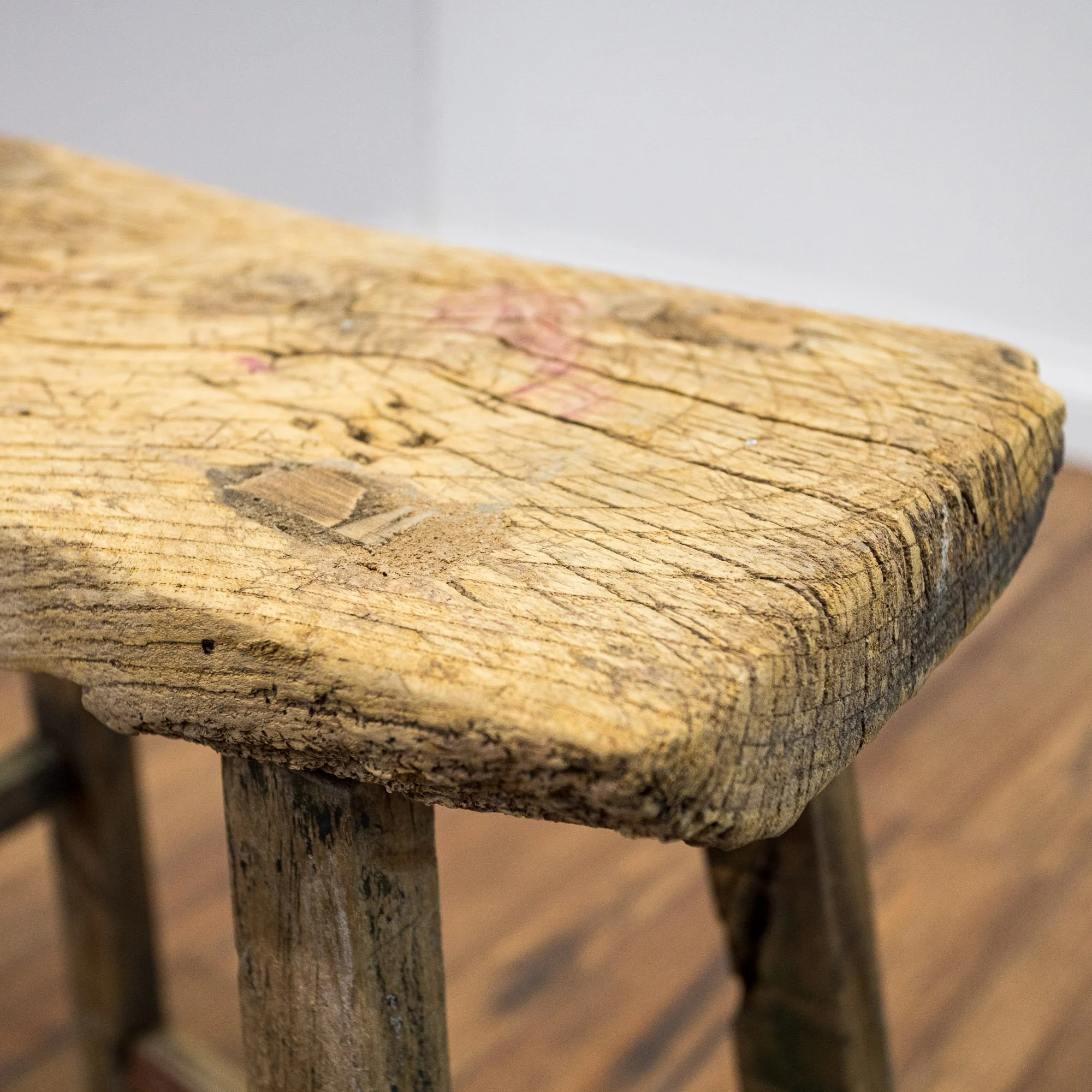 Rustic Reclaimed Elm Stool