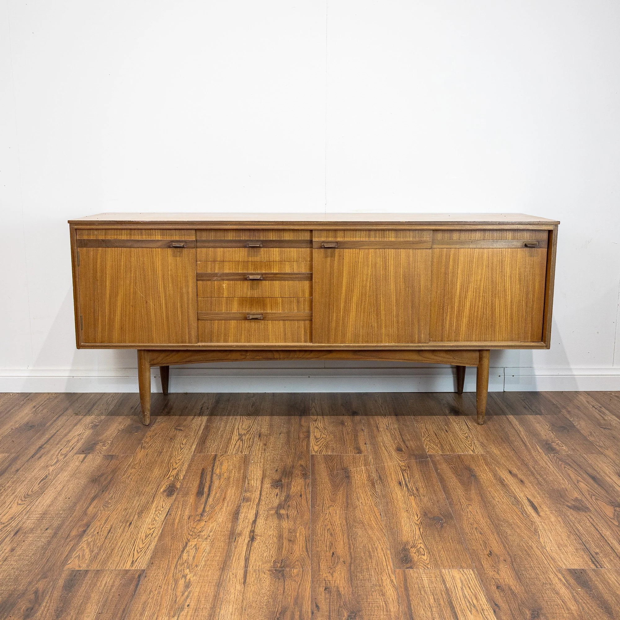 White & Newton 'Edensfield' Teak Sliding Door Sideboard
