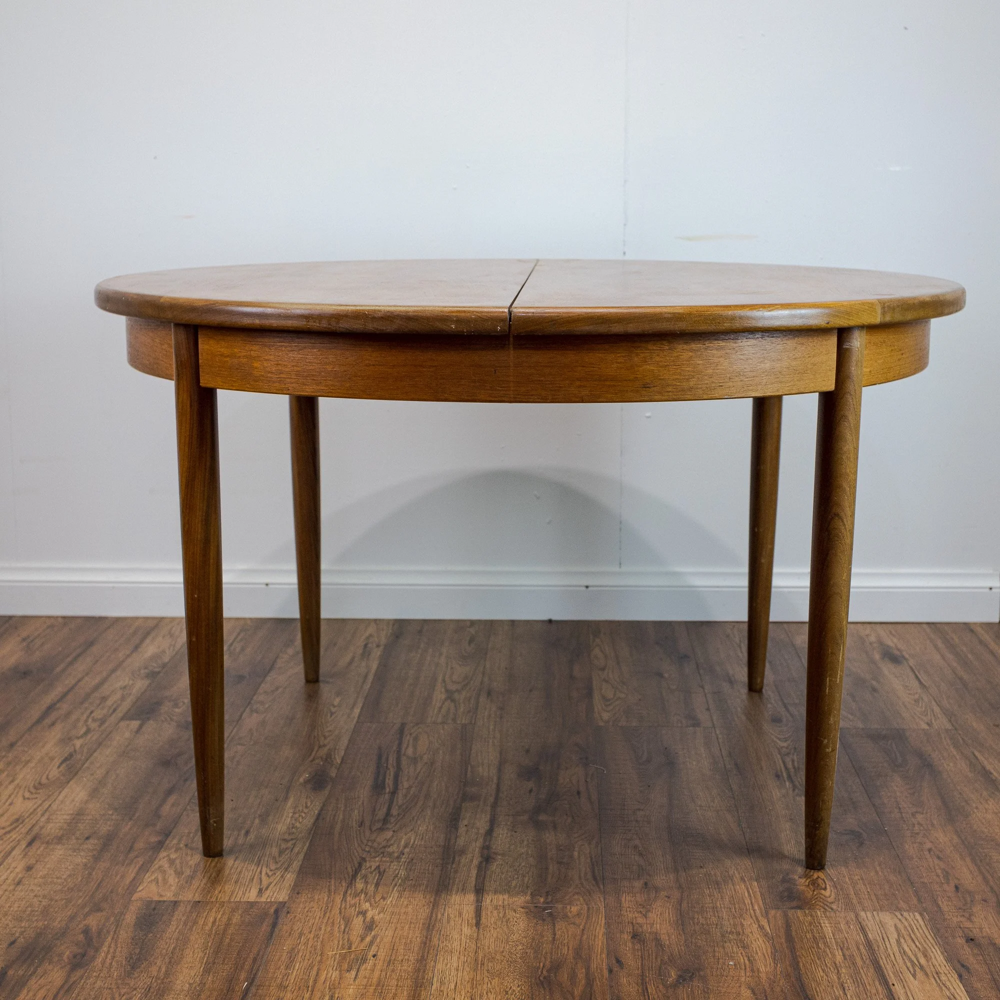 G Plan Fresco Teak Round Extending Dining Table by V. B. Wilkins