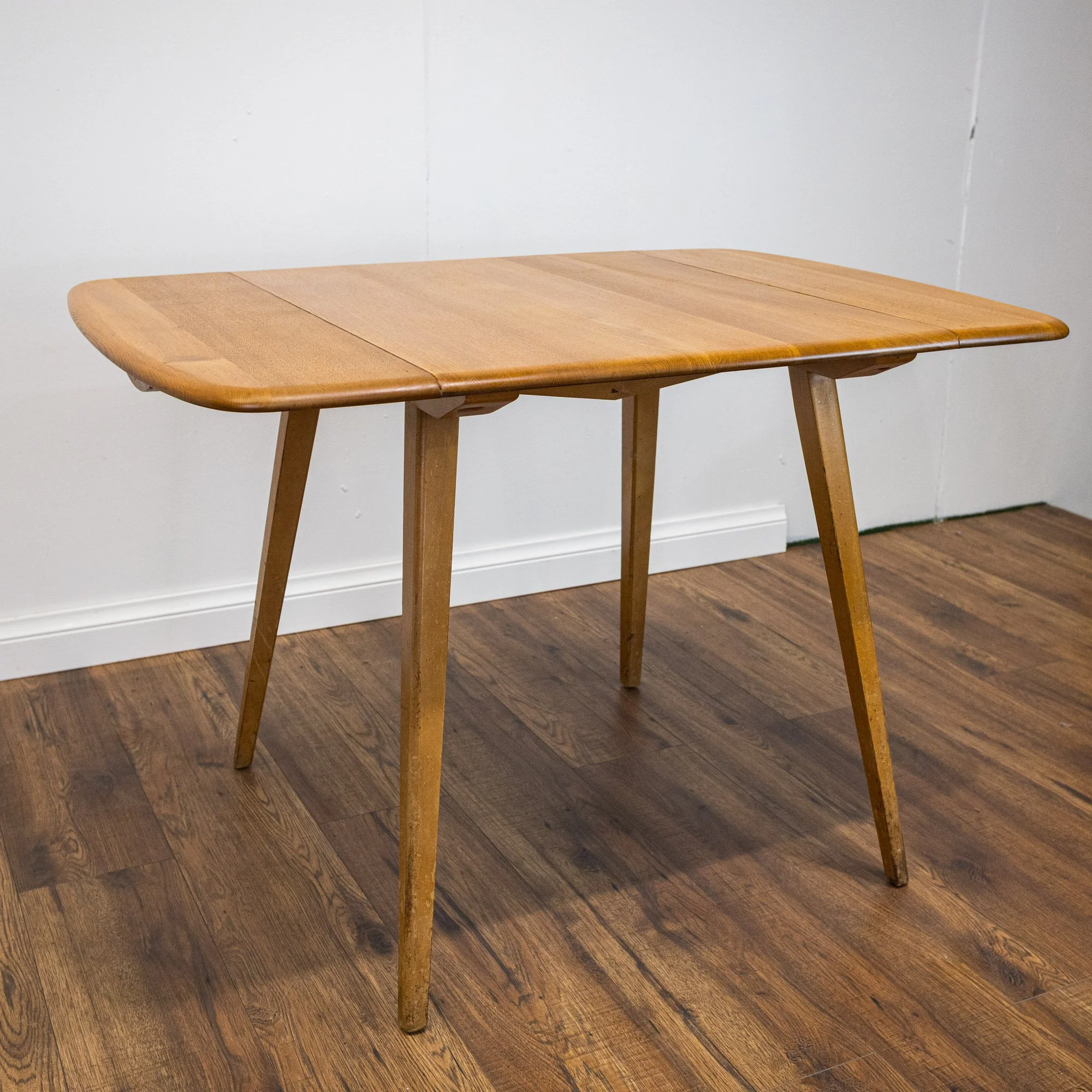 Ercol Blonde Elm Windsor Drop Leaf Dining Table Model 492