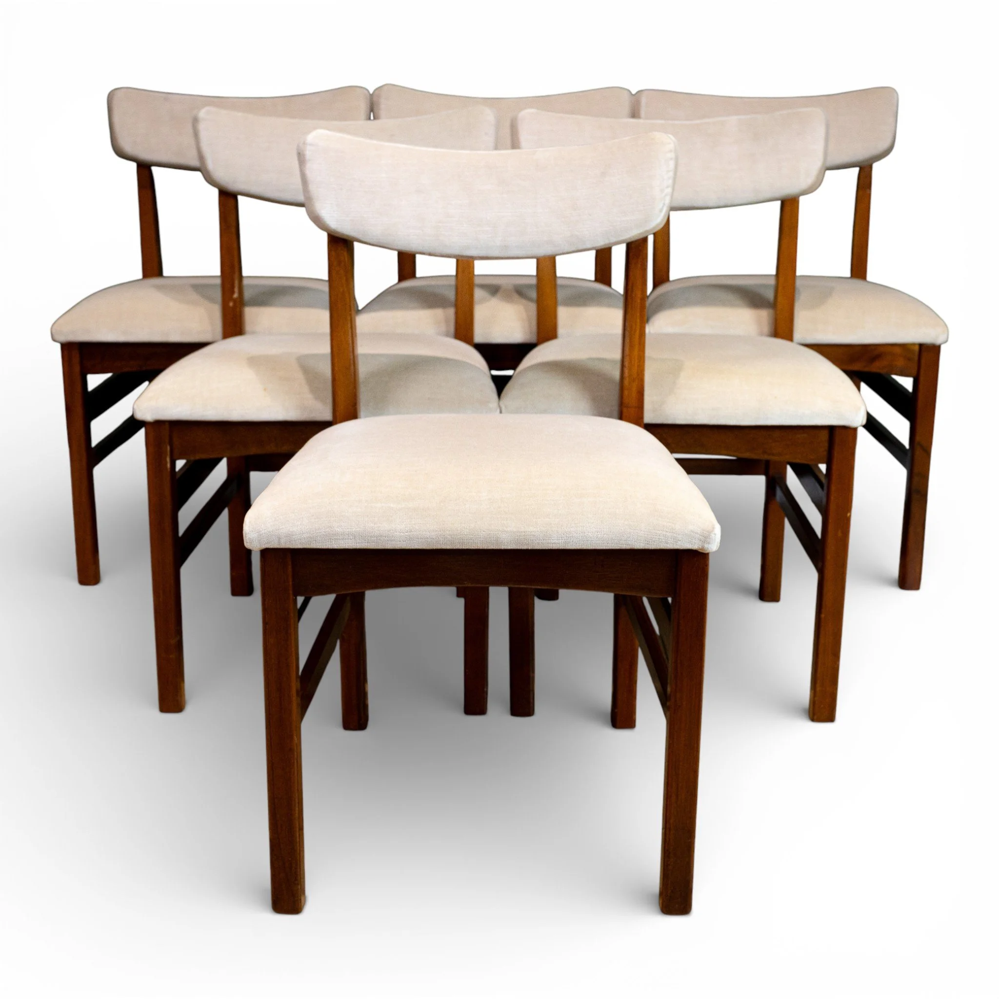 Set of 6 Mid Century Teak Dining Chairs