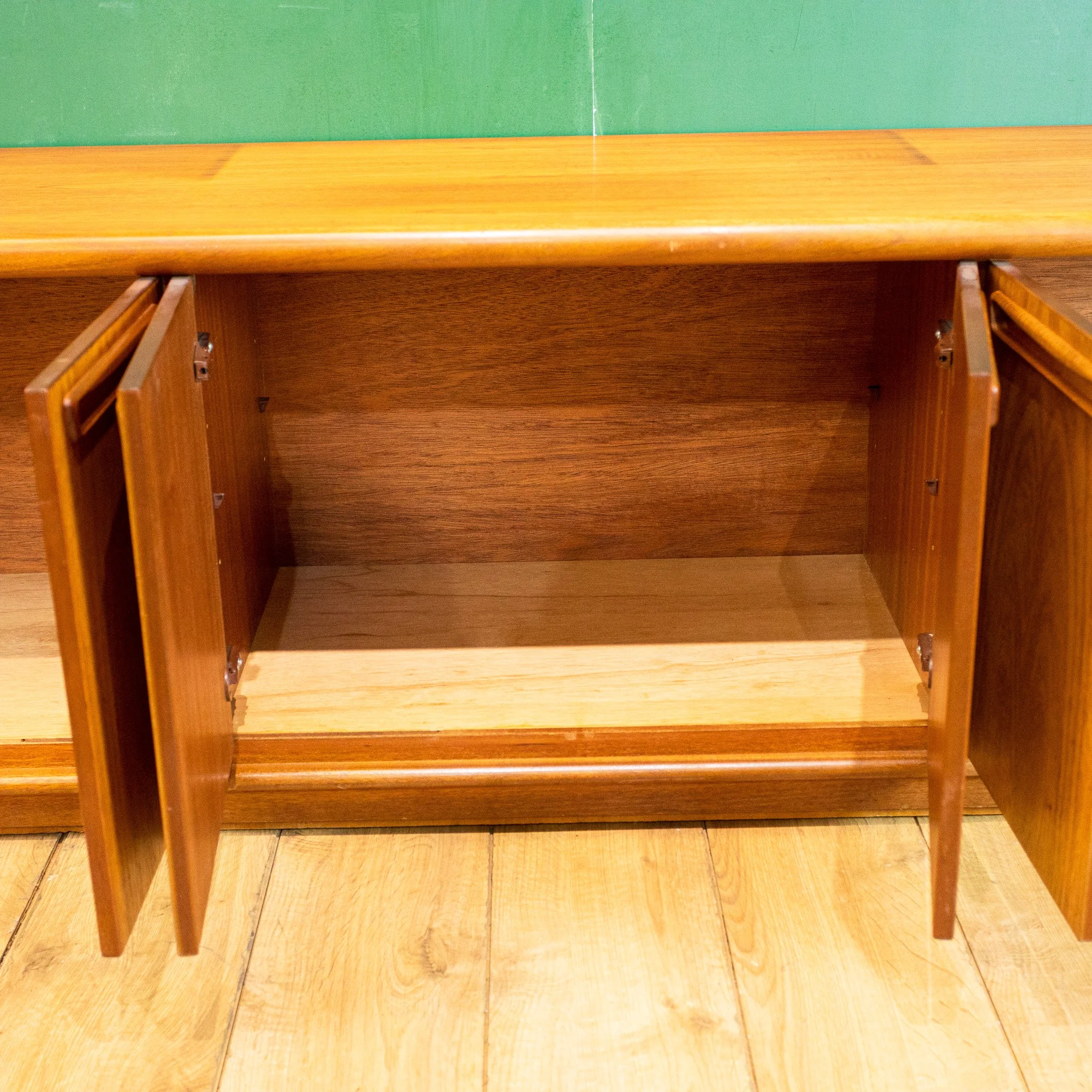 6 Door Low Teak Sideboard