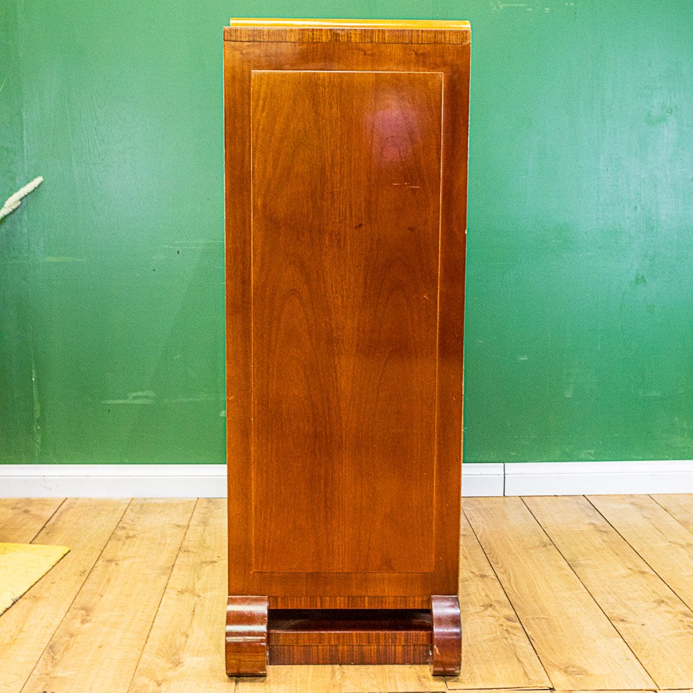 Art Deco Walnut Marquetry Media Cabinet