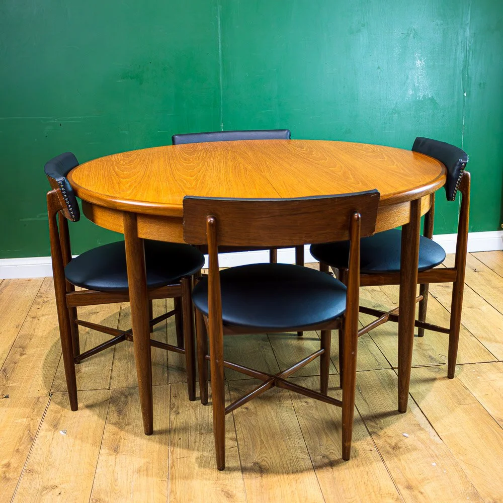 G-Plan Fresco Dining Table & 6 Round Chairs