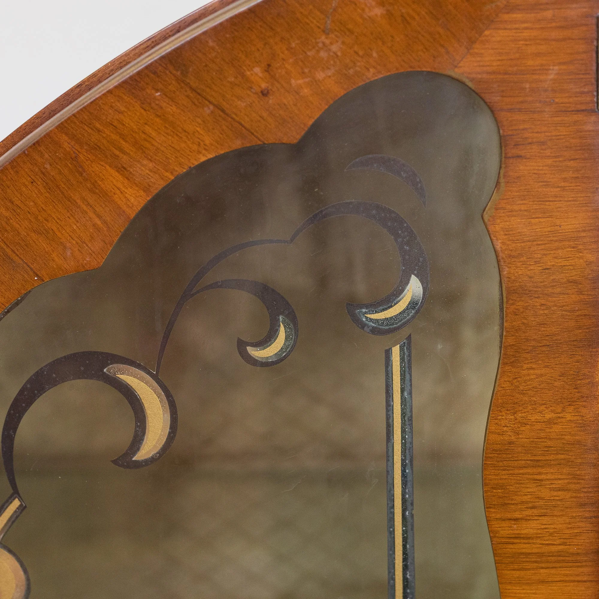30. Art Deco Walnut Round Glass Door Display Cabinet-9.jpg