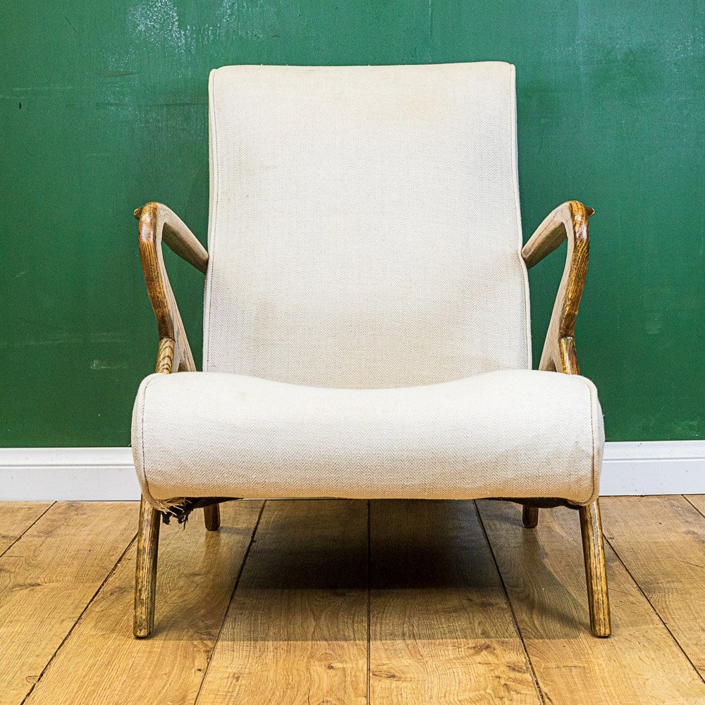 Mid Century Oak Fireside Armchair