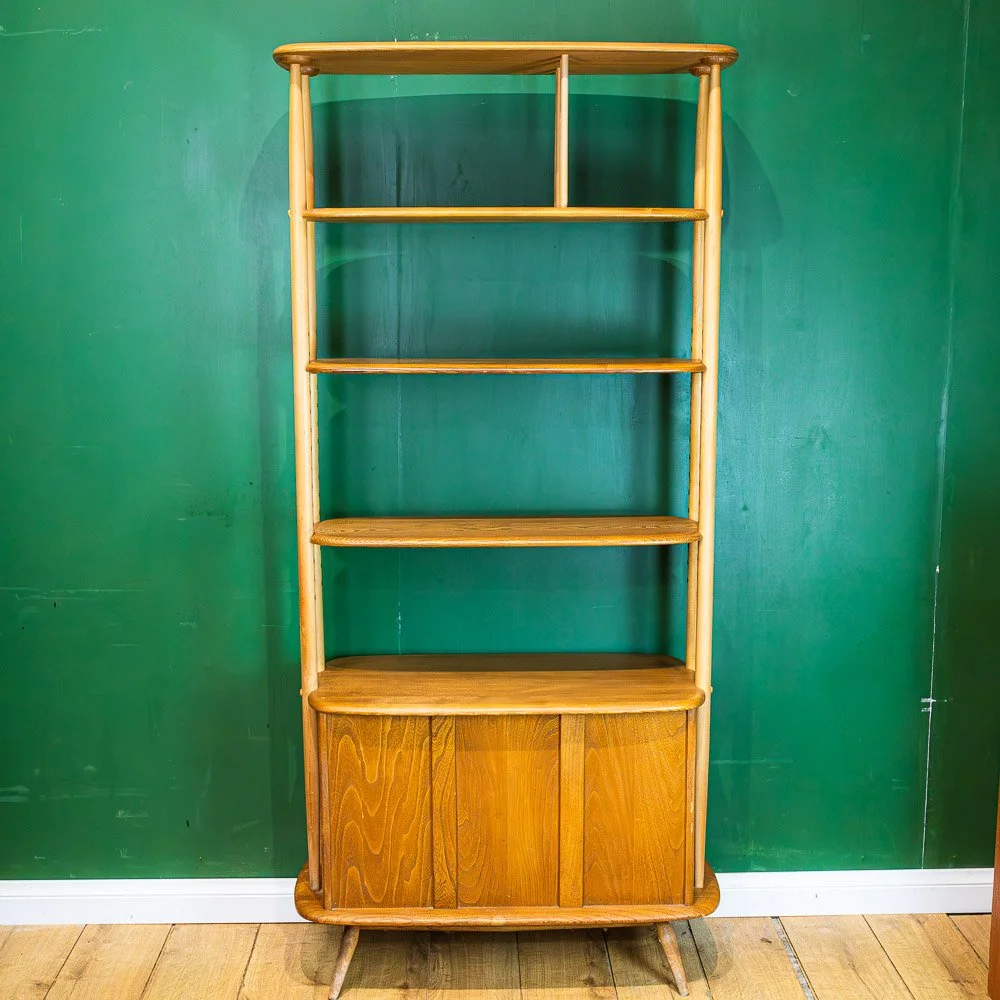 Ercol Blonde Elm 'Giraffe' Room Divider / Bookshelf Model 363