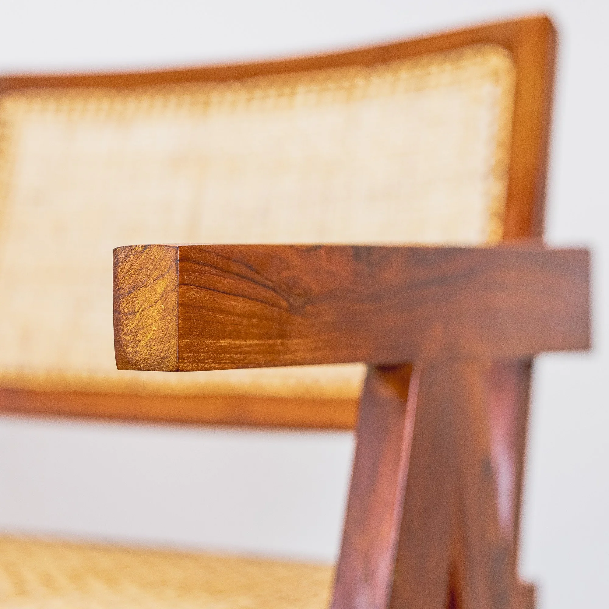Pierre Jeanerette Style Teak and Cane Boomerang Chairs x2-5.jpg