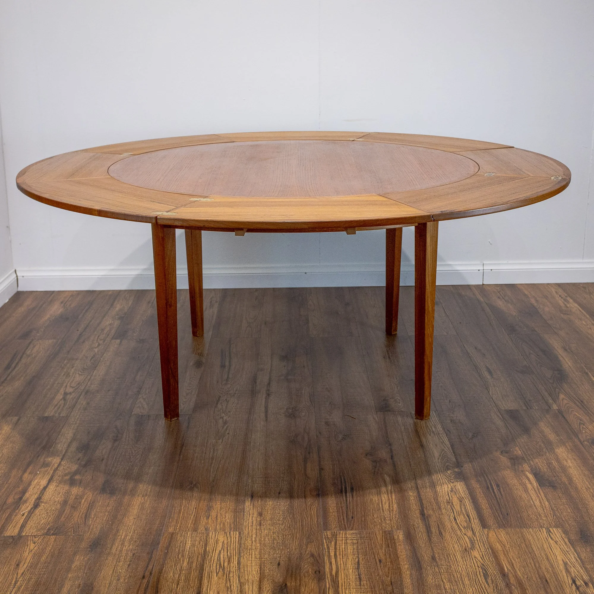 Dyrlund Danish Flip Flap Teak Dining Table