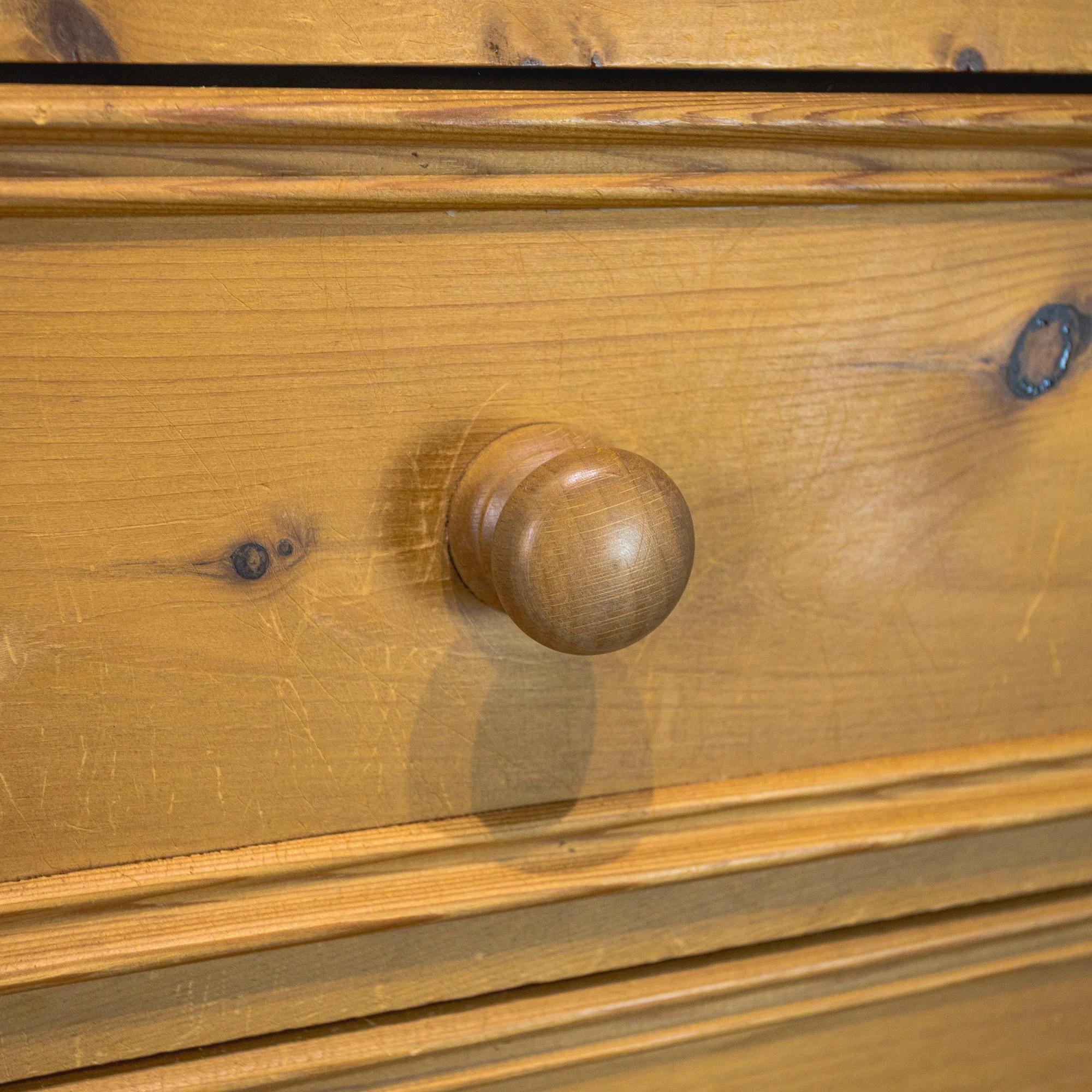 Victorian-Style Pine Seven-Drawer Tallboy