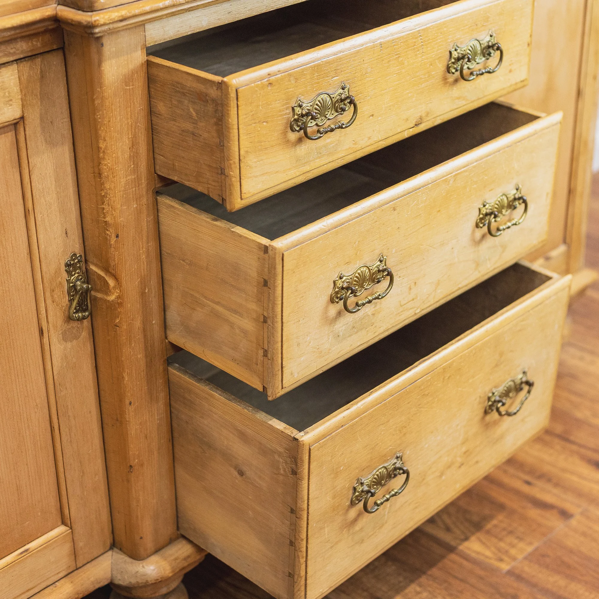 23. Victorian Pine breakfront 3 Drawer Dressing Table-17.jpg