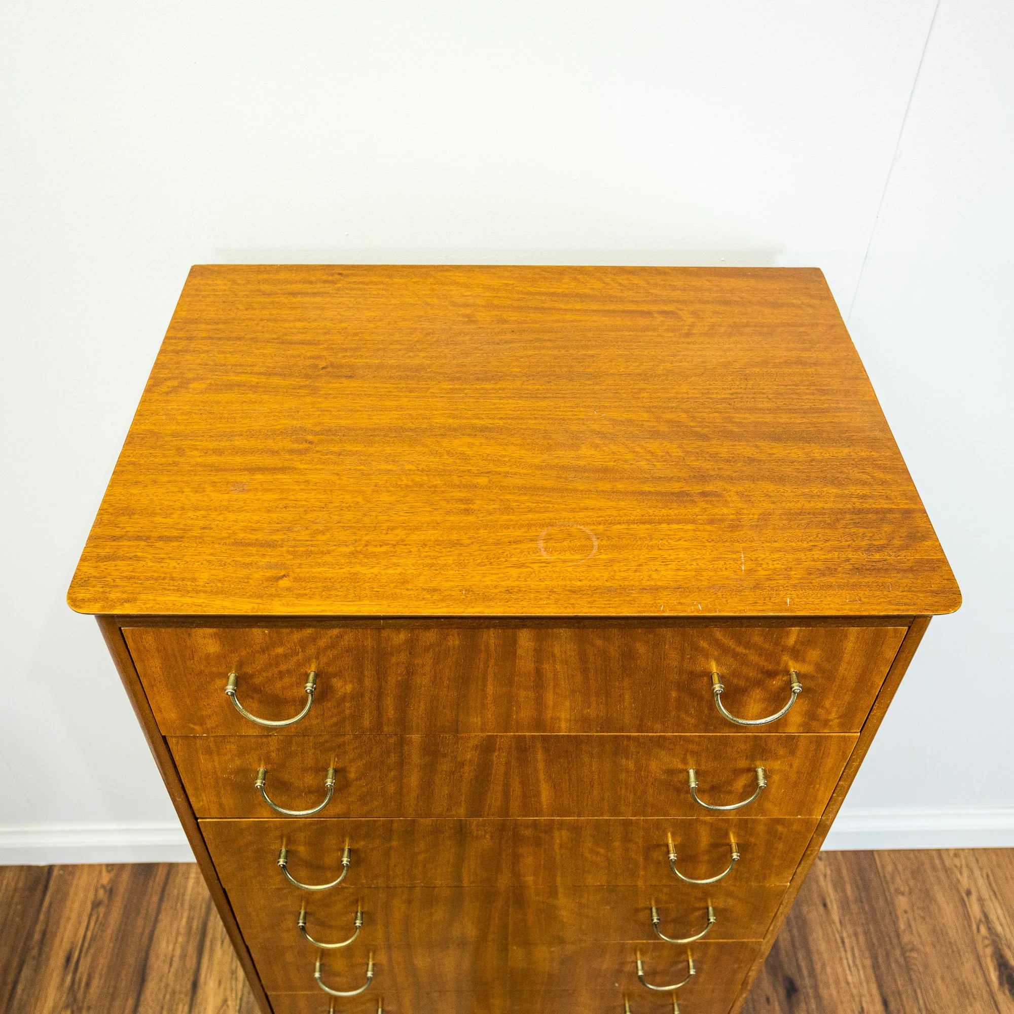 Mid-Century Teak 7 Drawer Tallboy