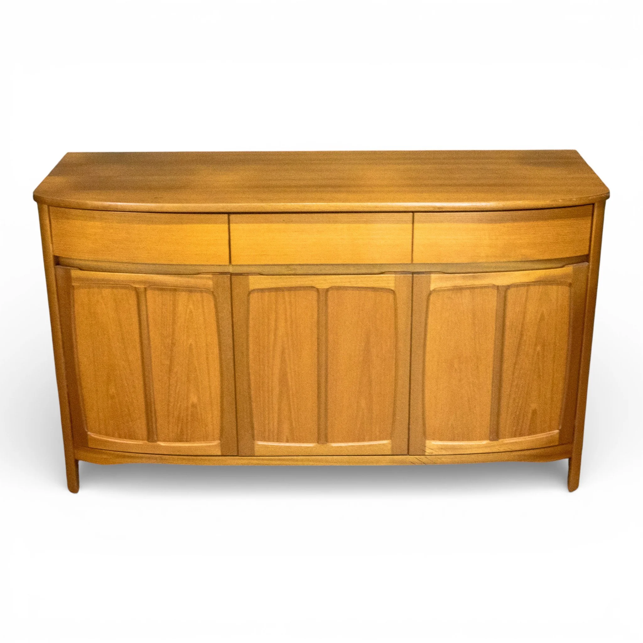 Nathan Squares Curved Teak Sideboard