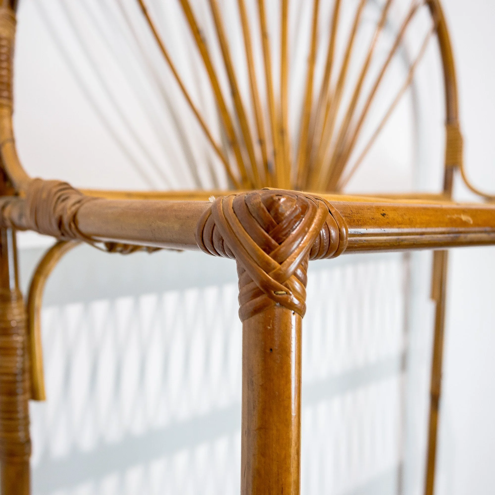 Vintage Arched 4 Tier Bamboo Shelving Unit