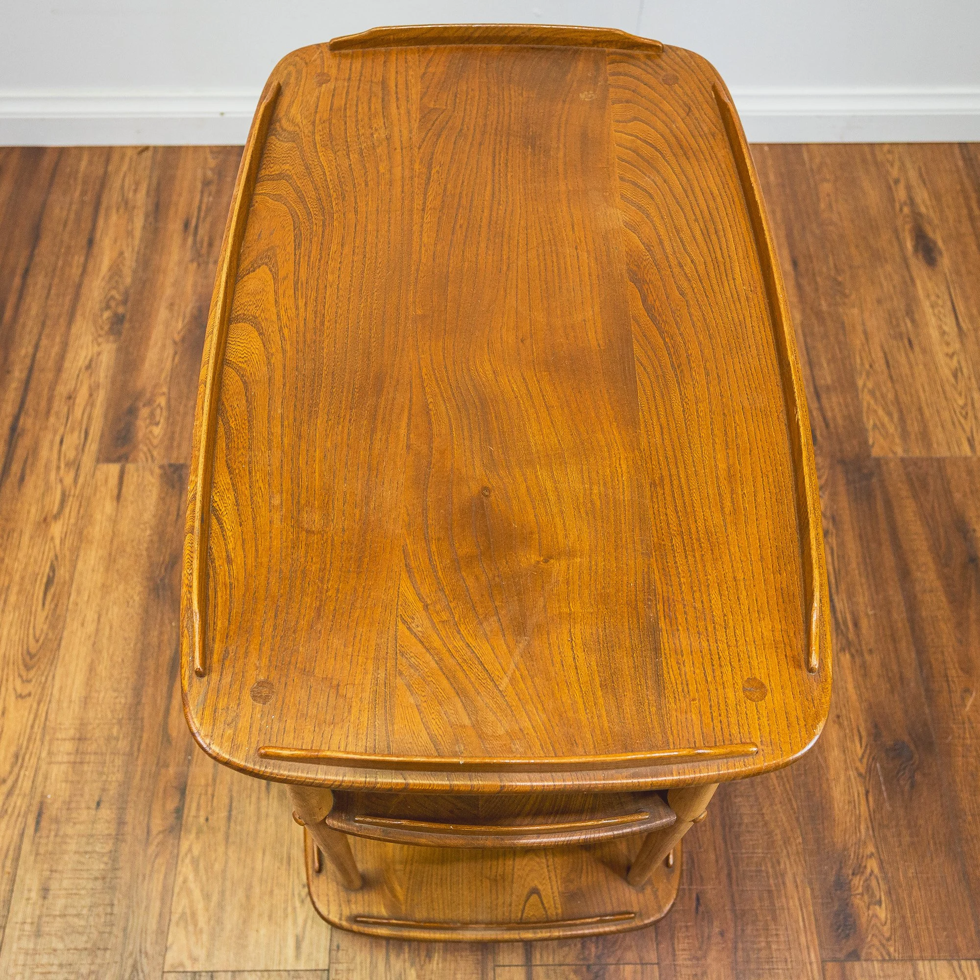 3 - Ercol Windsor Elm Model 458 3 Tier Tea Trolley -9.jpg