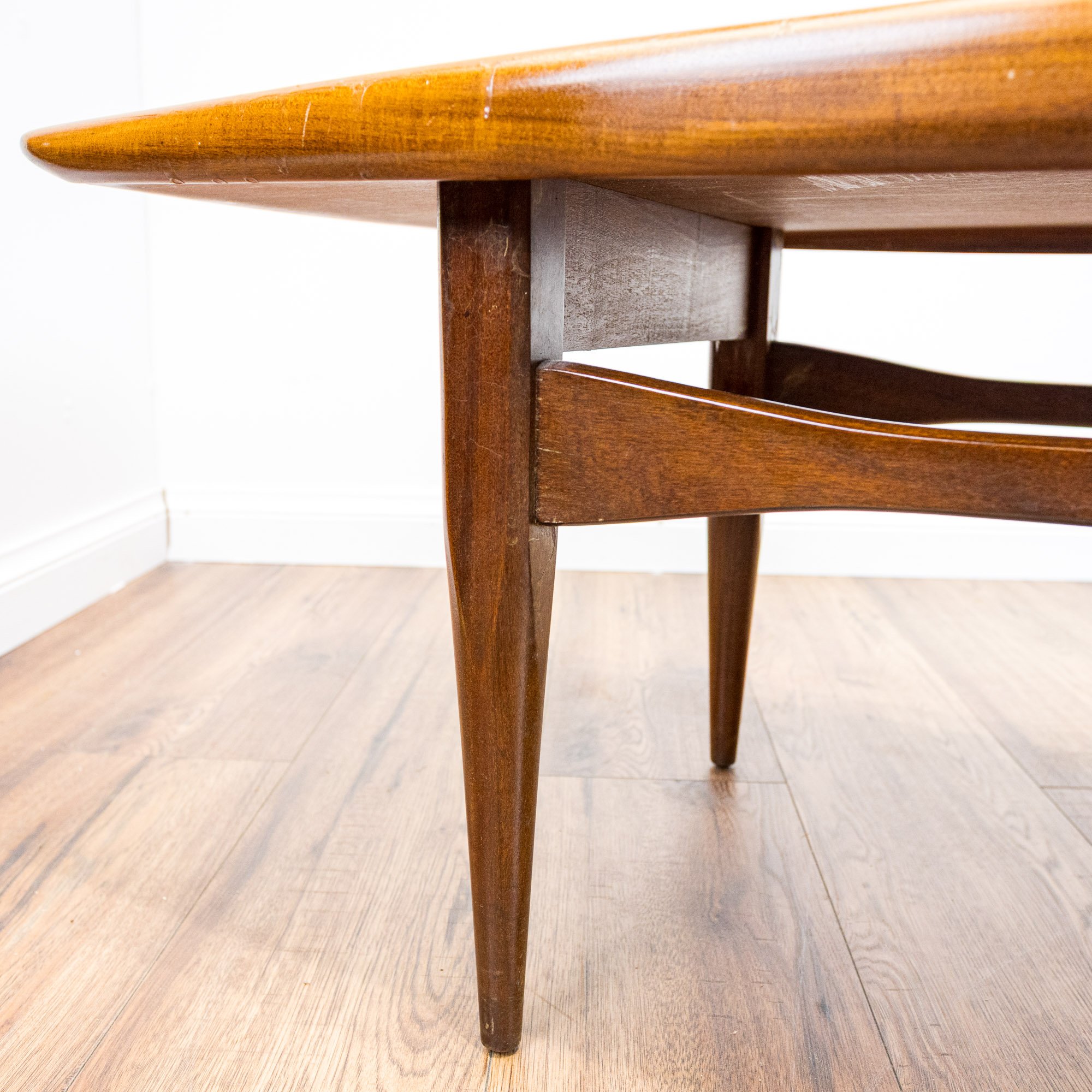Long Teak Mid Century Coffee Table