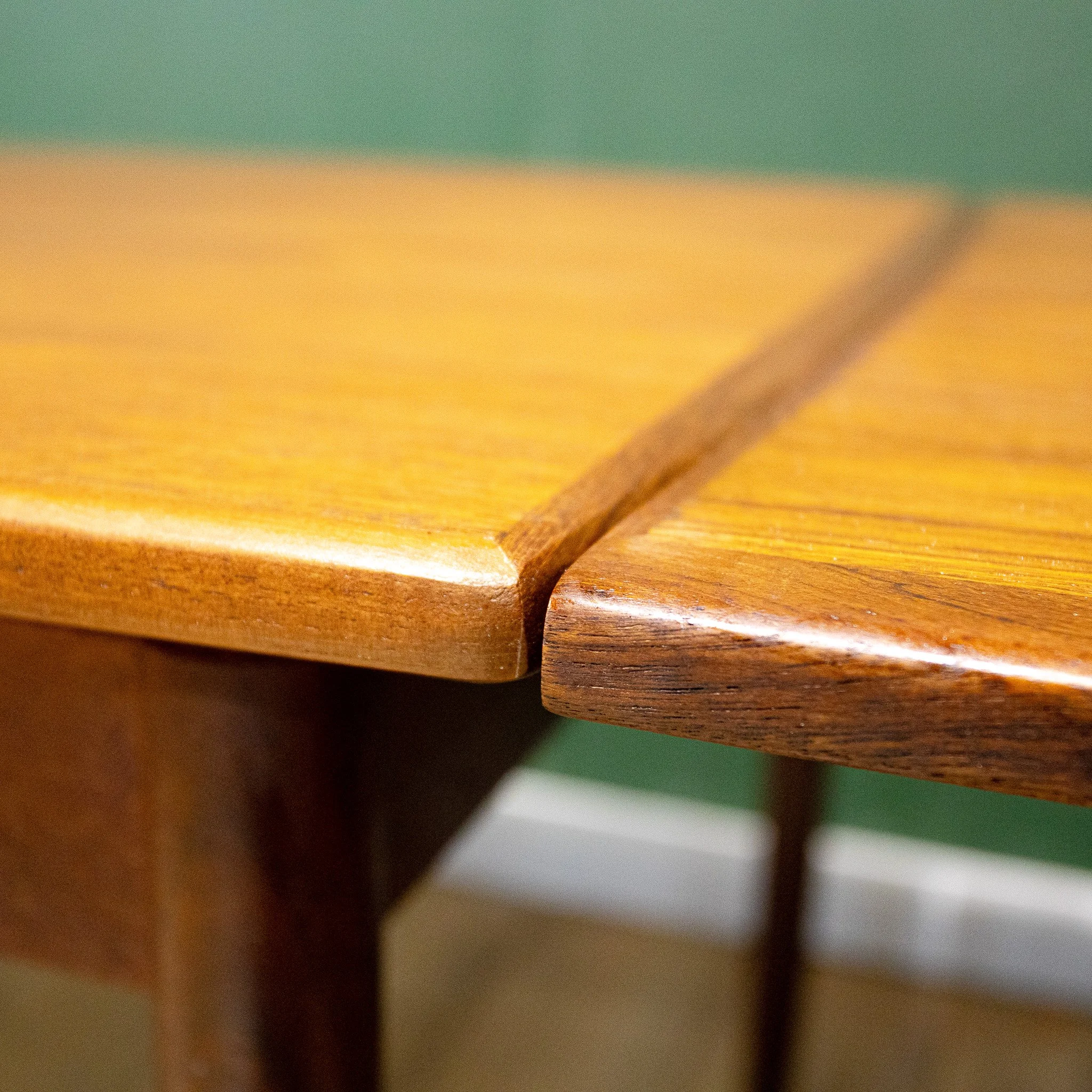 Danish Teak Draw Leaf Dining Table by Soborg Møbelfabrik