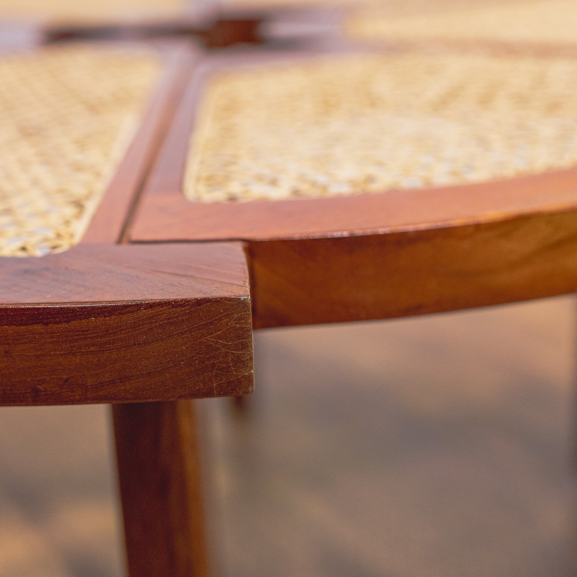 Charlotte Perriand style 'Rio' Asymmetrical Teak and Cane Coffee Table -13.jpg