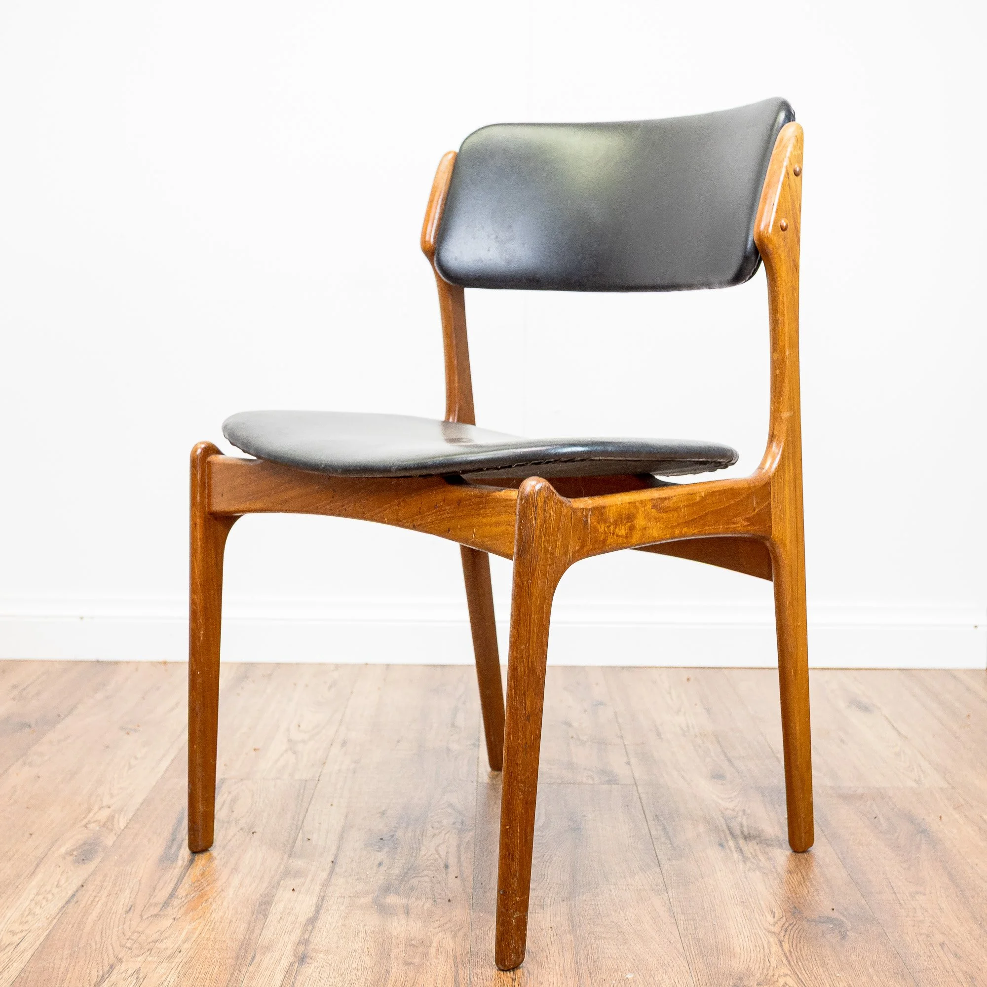Erik Buch for OD Møbler Model 49 & 50 Teak Dining Chairs x6