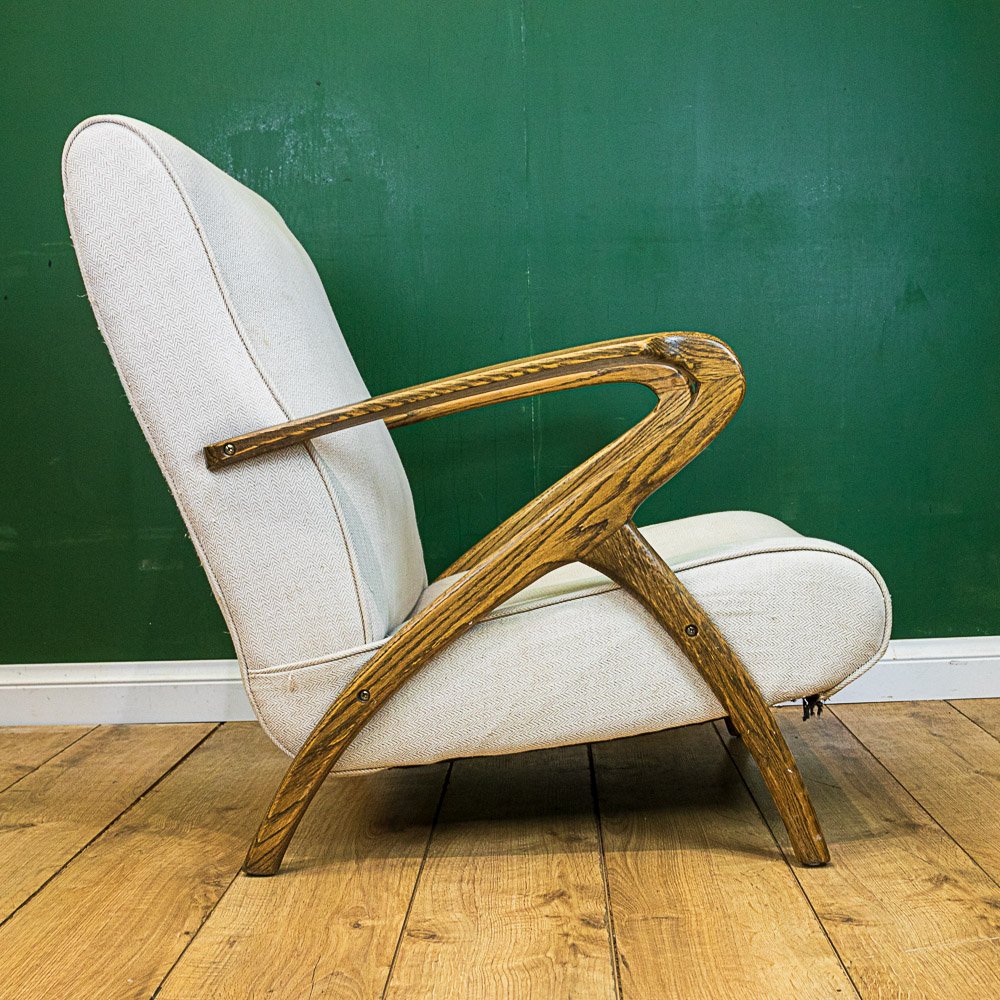 Mid Century Oak Fireside Armchair