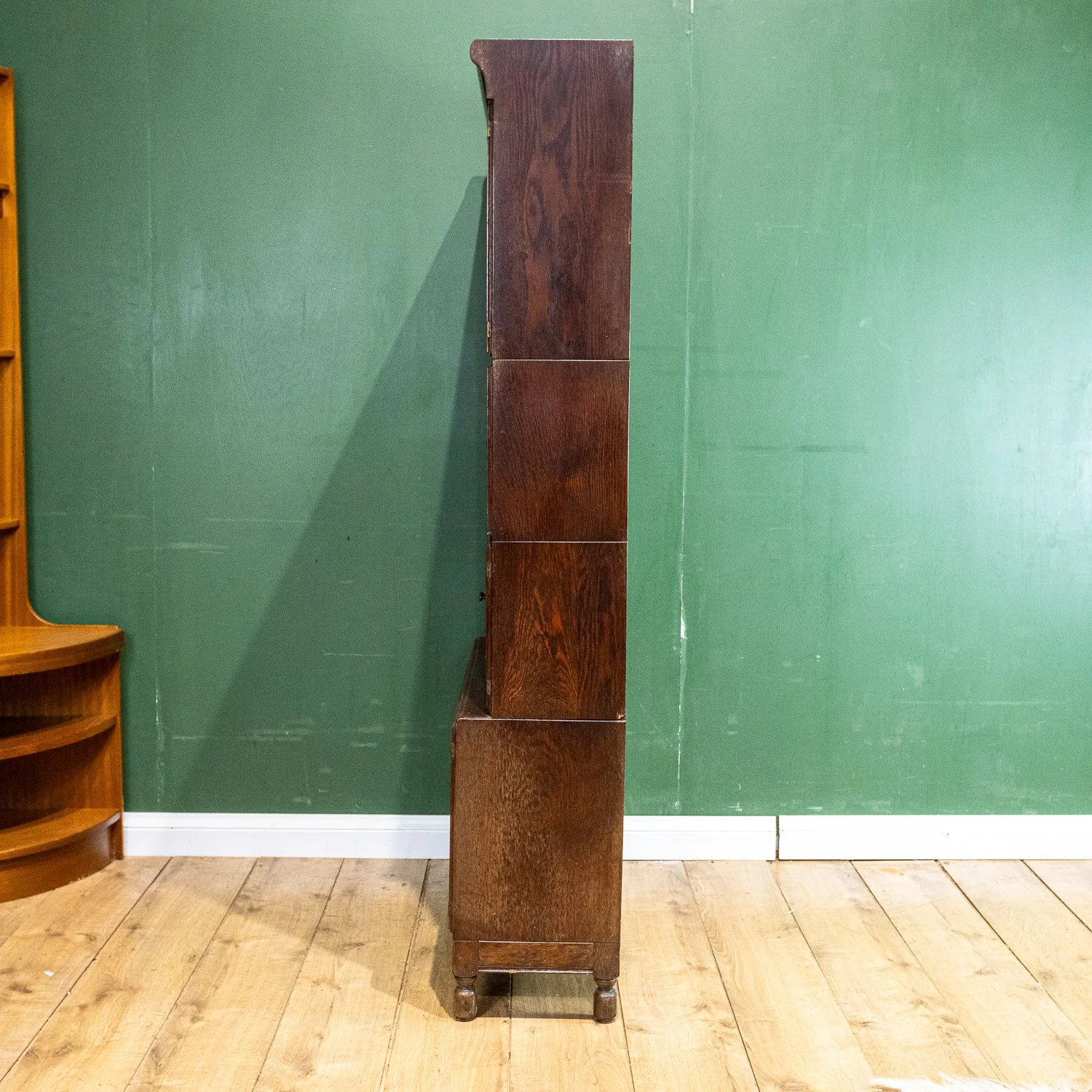 Minty Four Section Oak Stacking Secretaire Bookcase