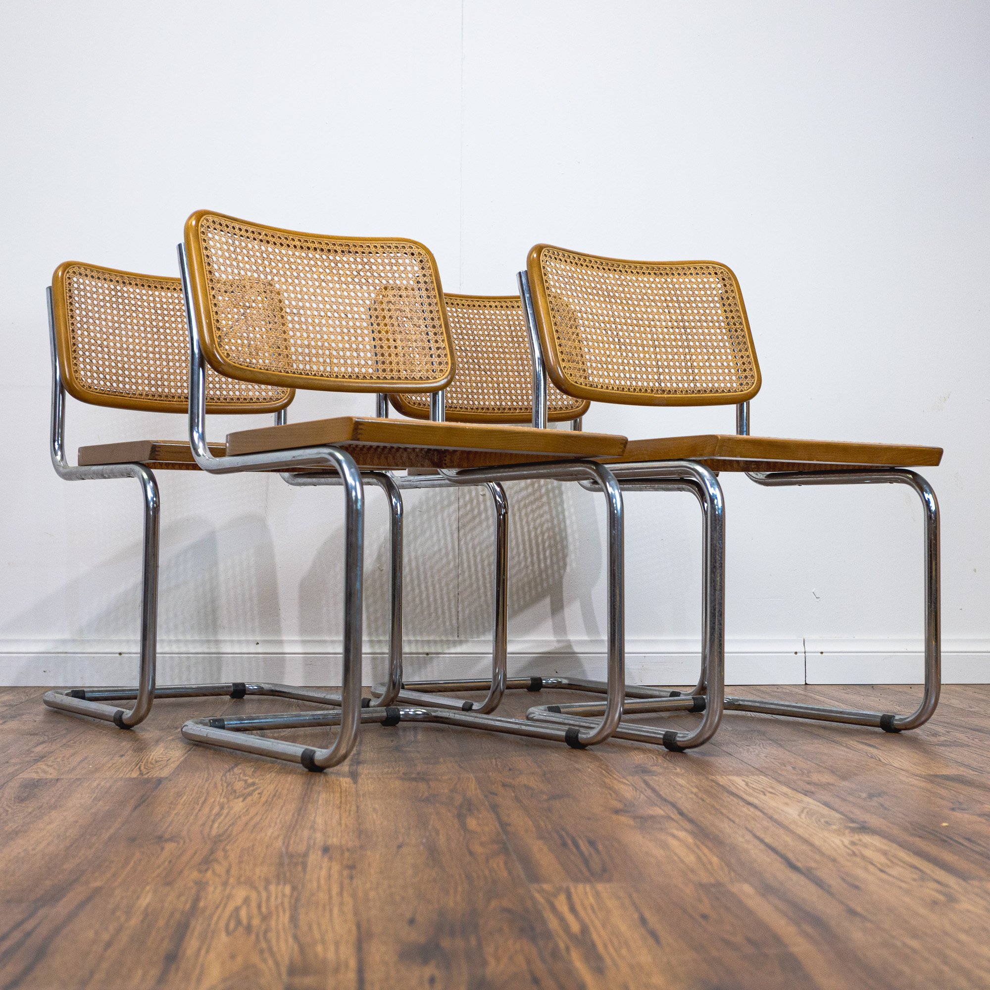 Italian Marcel Breuer B32 ‘Cesca’ Dining Chairs – Set of Four