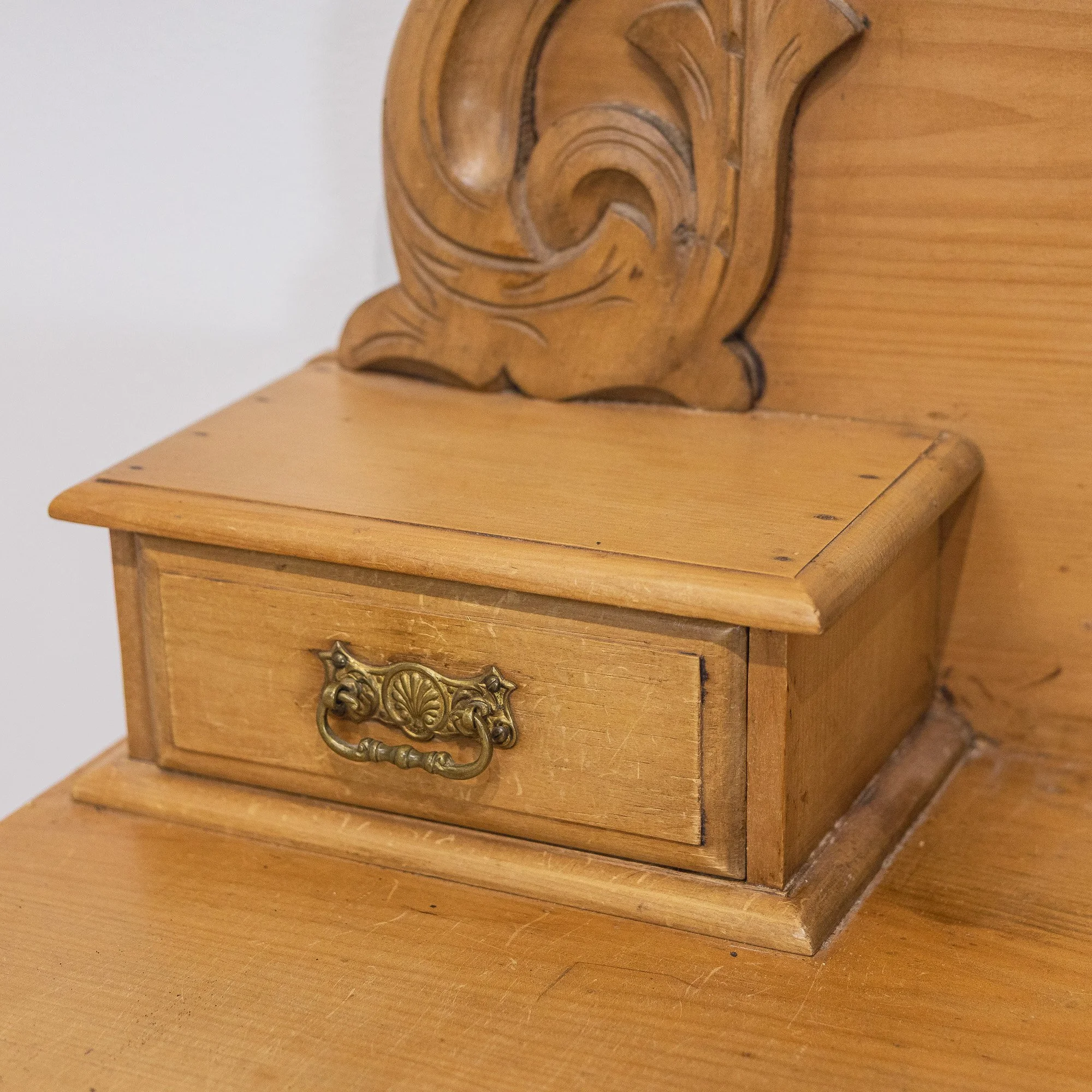 23. Victorian Pine breakfront 3 Drawer Dressing Table-5.jpg