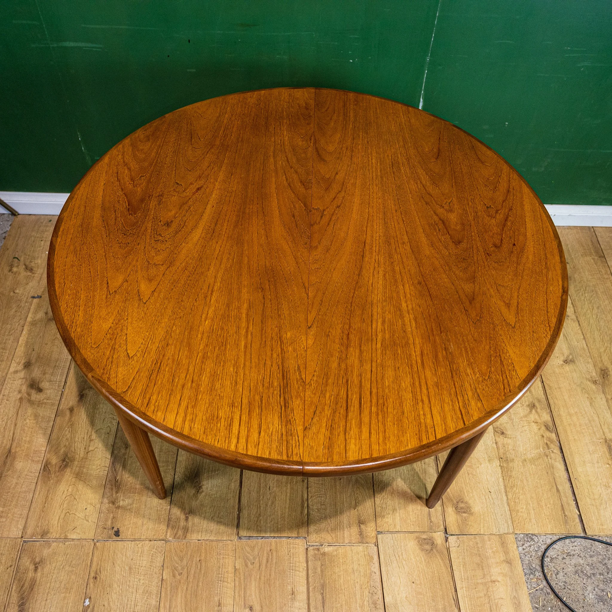 G Plan Fresco Round Teak Extending Dining Table
