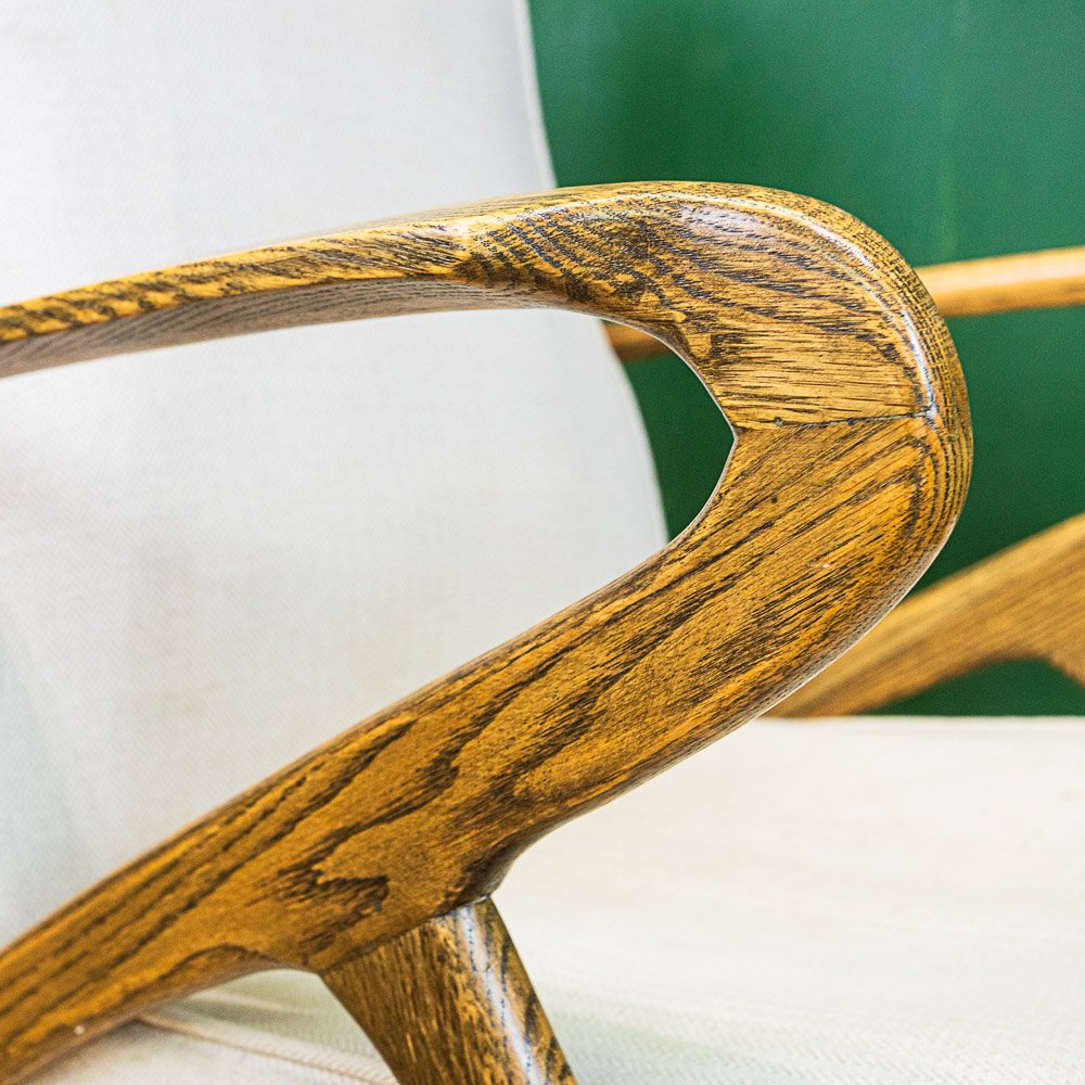 Mid Century Oak Fireside Armchair