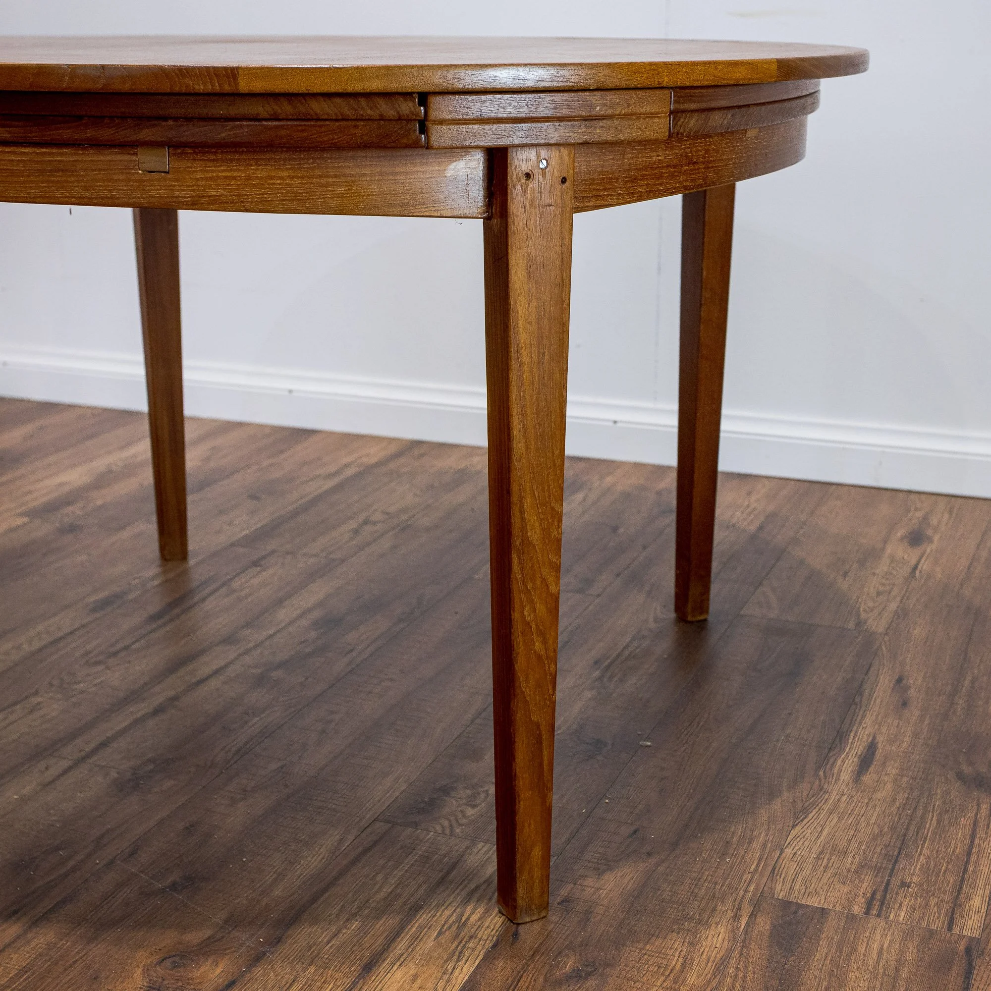 Dyrlund Danish Flip Flap Teak Dining Table