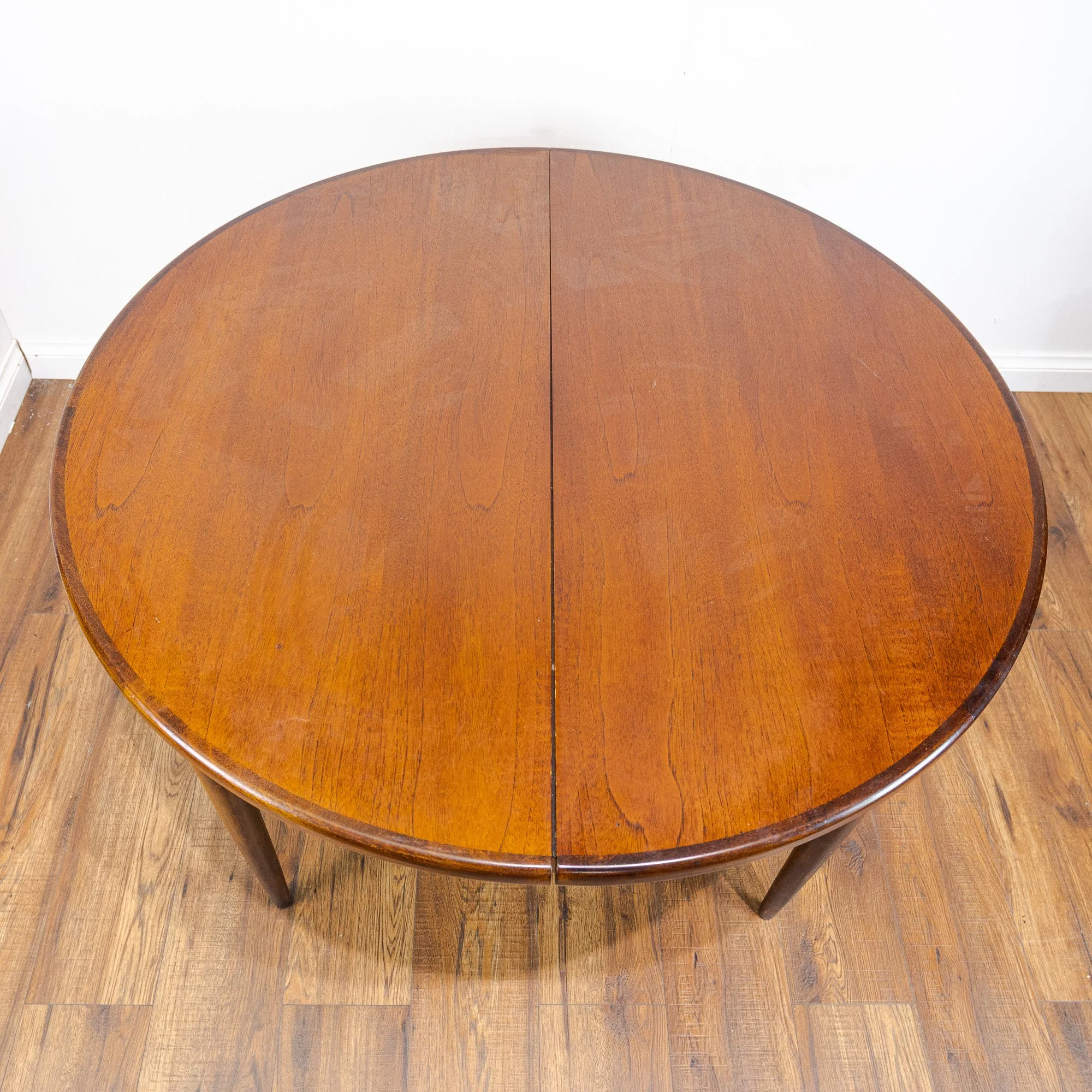 G Plan Fresco Teak Round Extending Dining Table by V. B. Wilkins