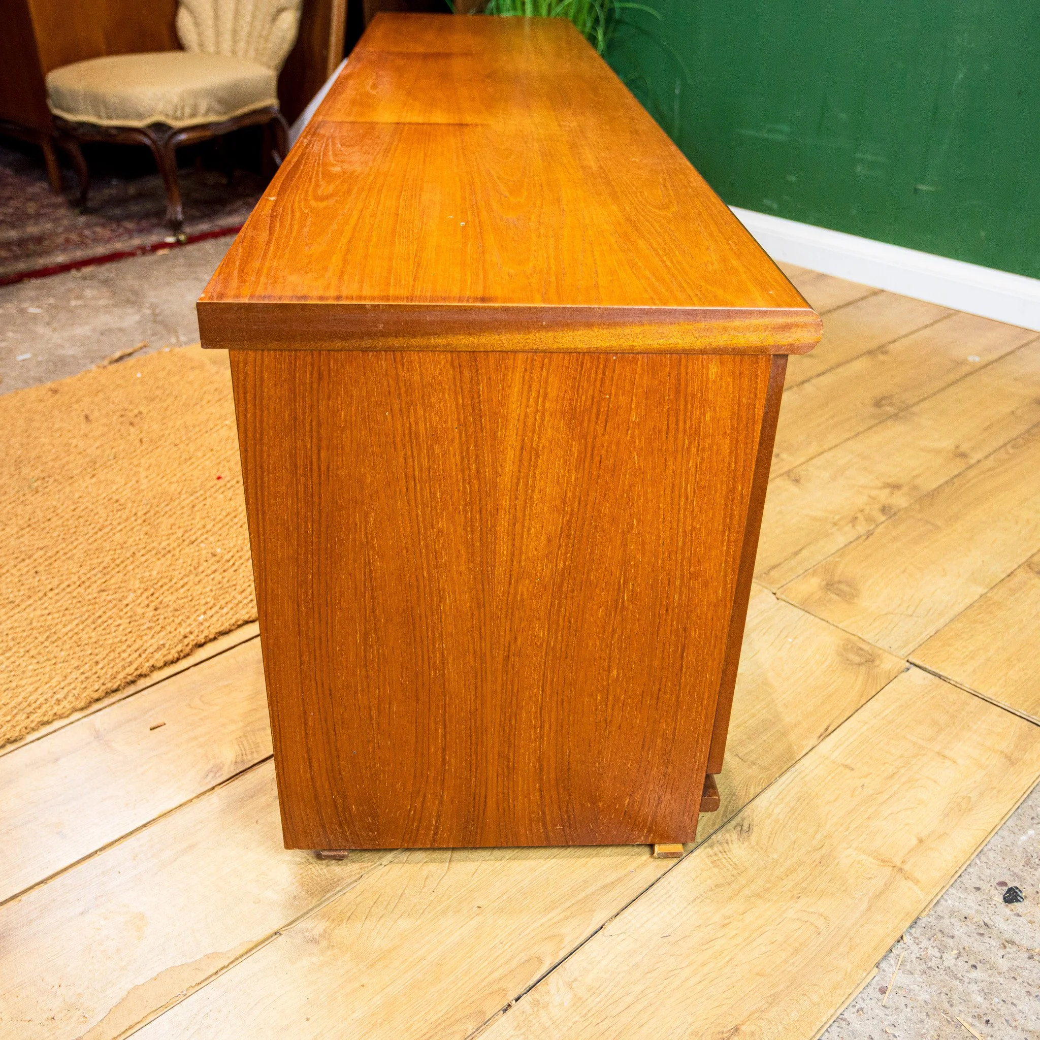 6 Door Low Teak Sideboard