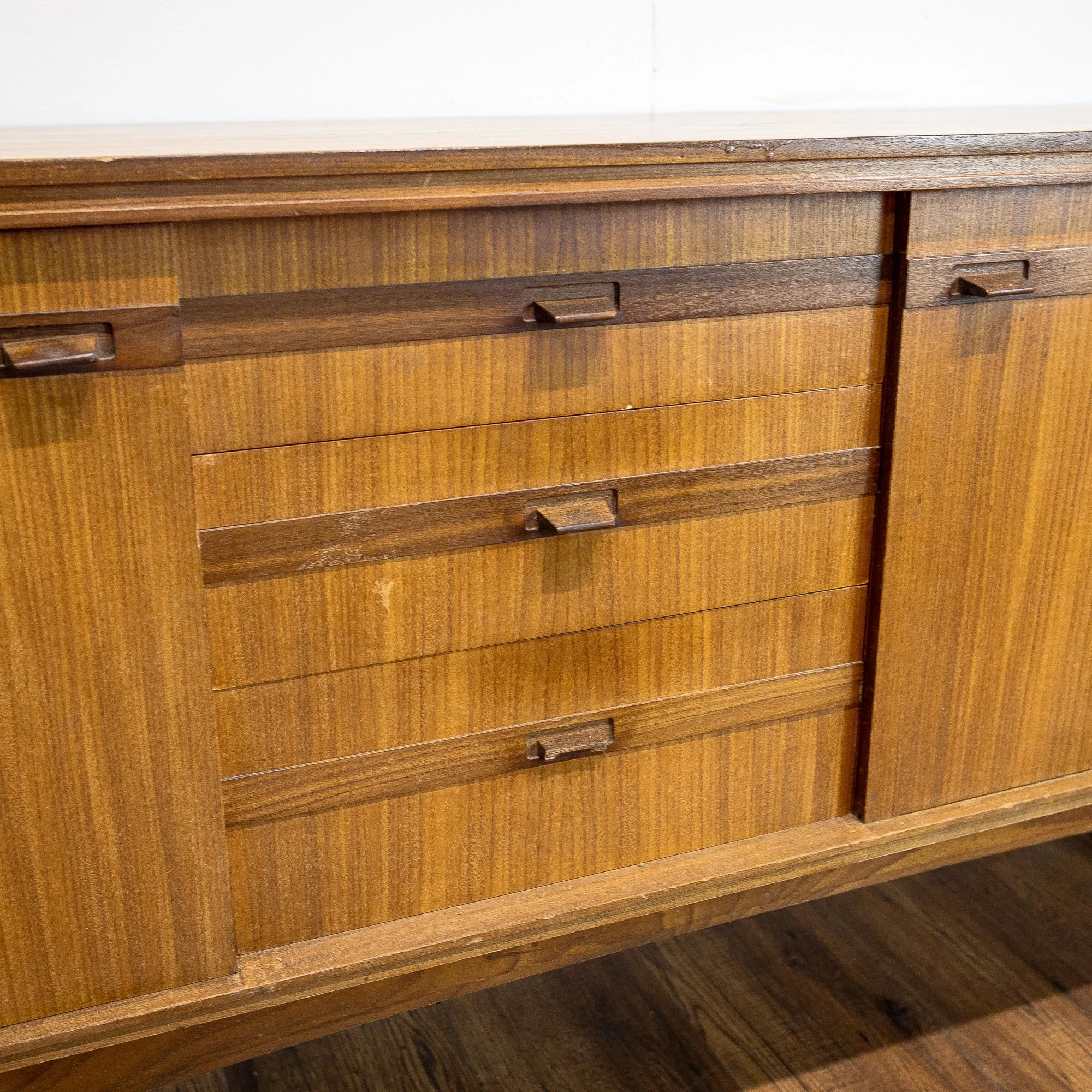 White & Newton 'Edensfield' Teak Sliding Door Sideboard