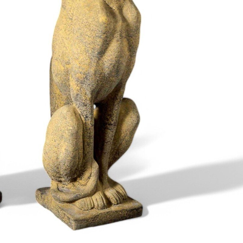 Pair of Sitting Greyhounds on Plinth Bases