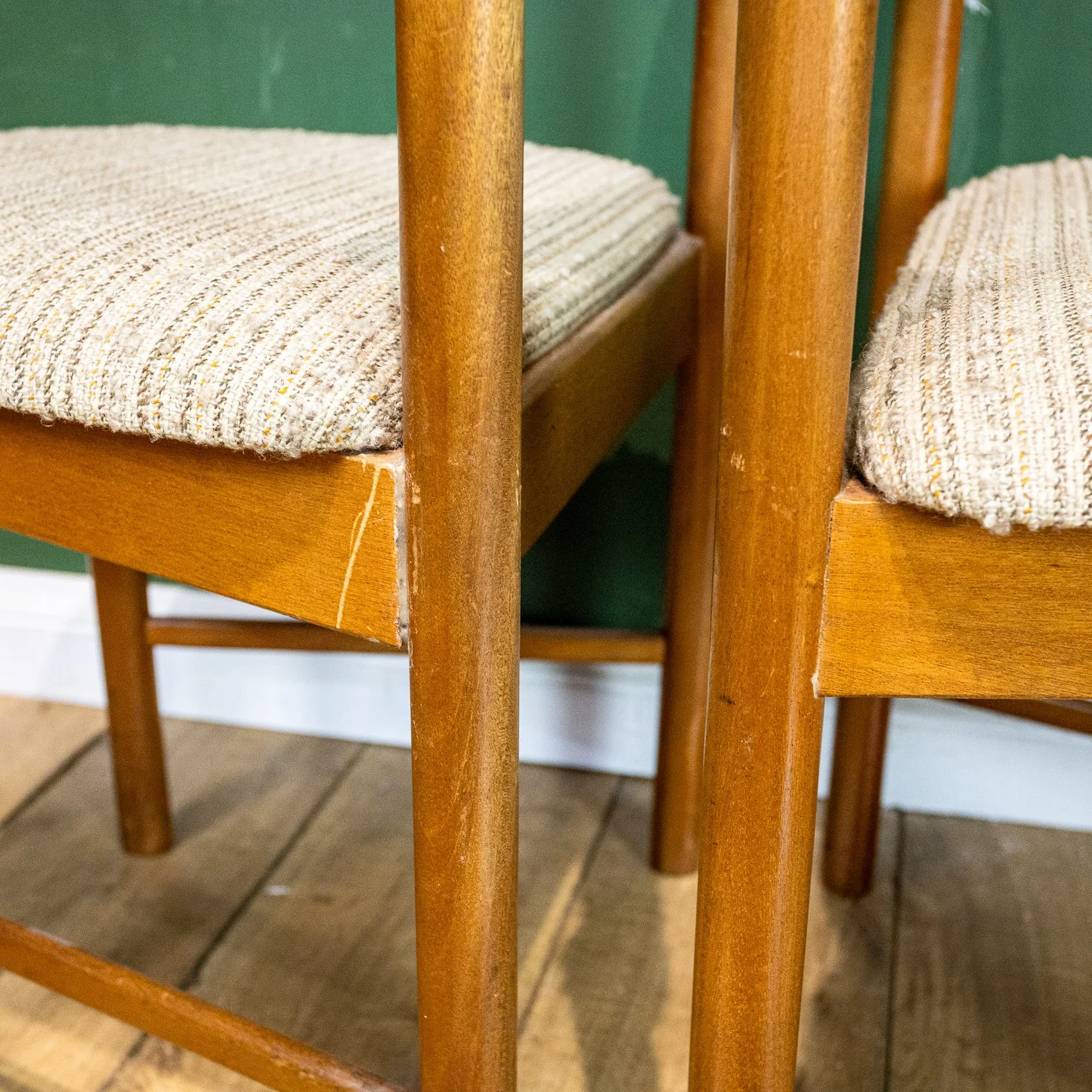 McIntosh Tuck Under Teak Round Dining Table and Chairs Set