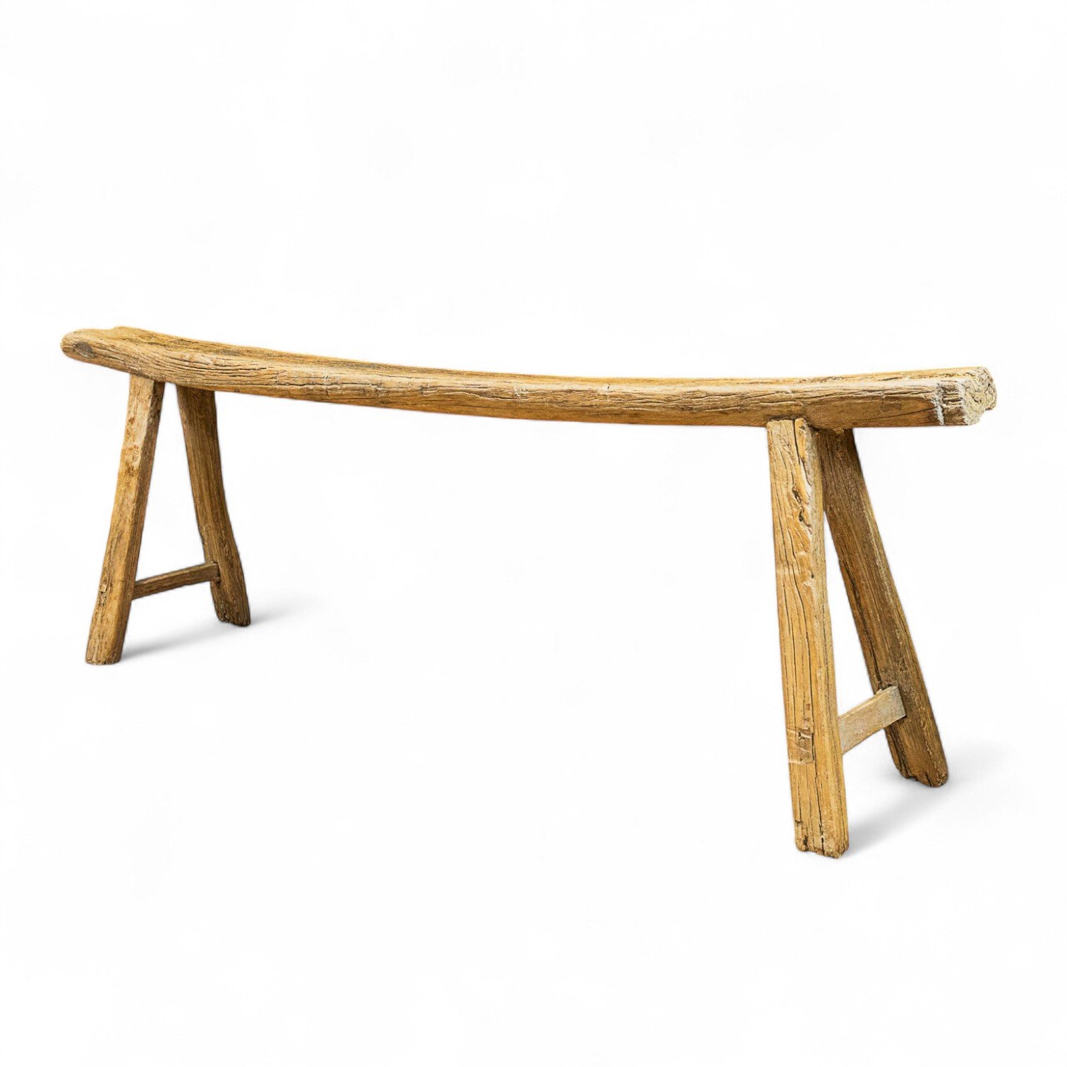 Reclaimed Elm Rustic Pig Bench