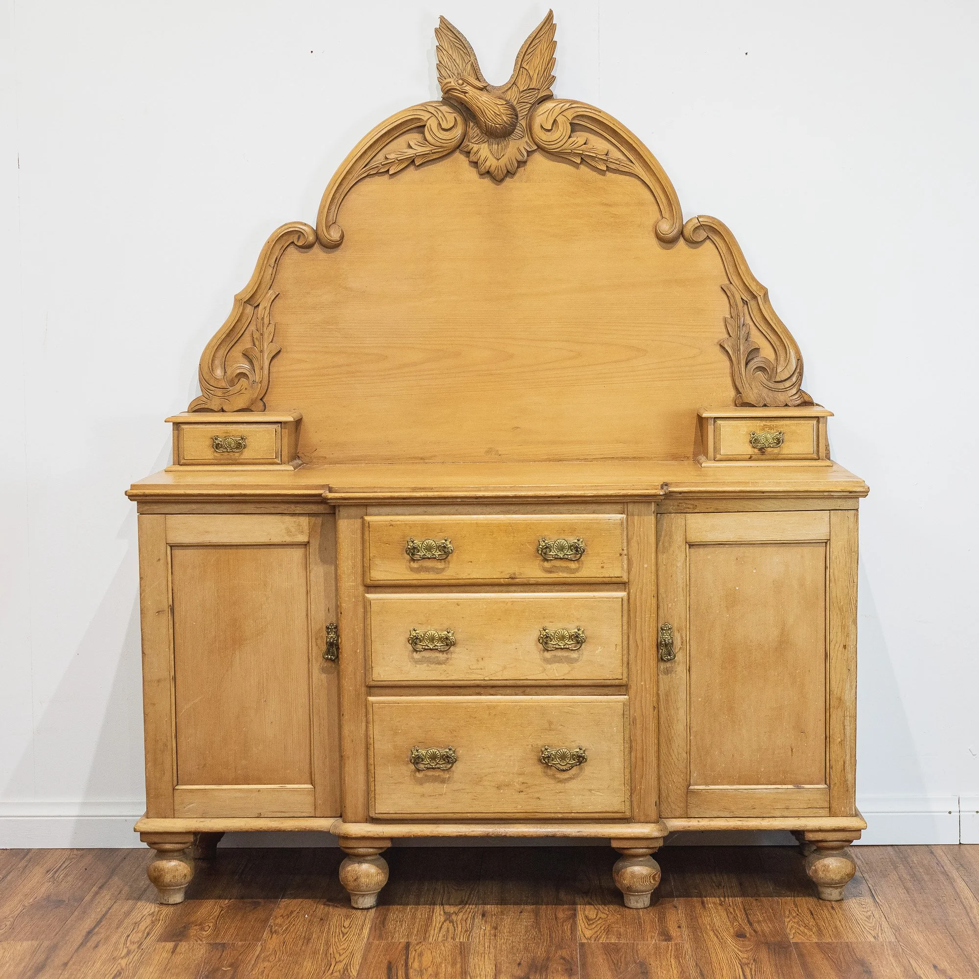 23. Victorian Pine breakfront 3 Drawer Dressing Table-1.jpg