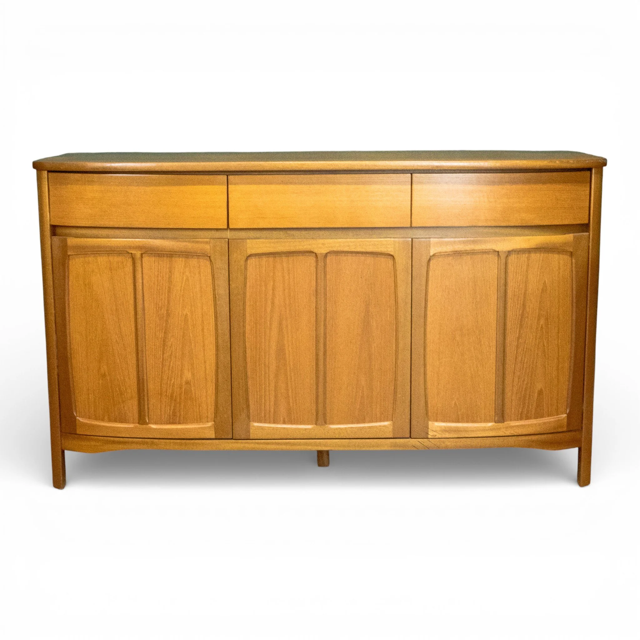 Nathan Squares Curved Teak Sideboard