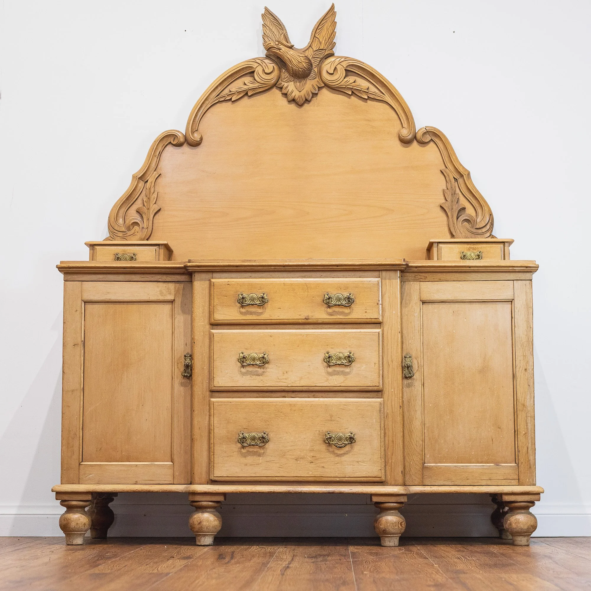 23. Victorian Pine breakfront 3 Drawer Dressing Table-2.jpg