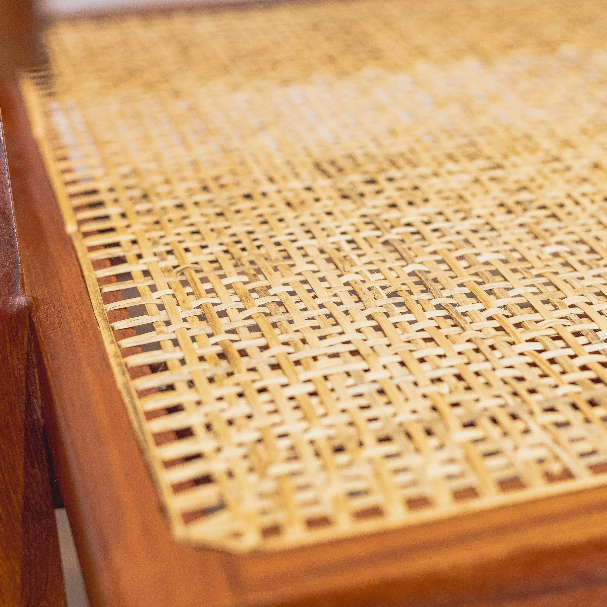 Pierre Jeanerette Style Teak and Cane Boomerang Chairs x2-15.jpg